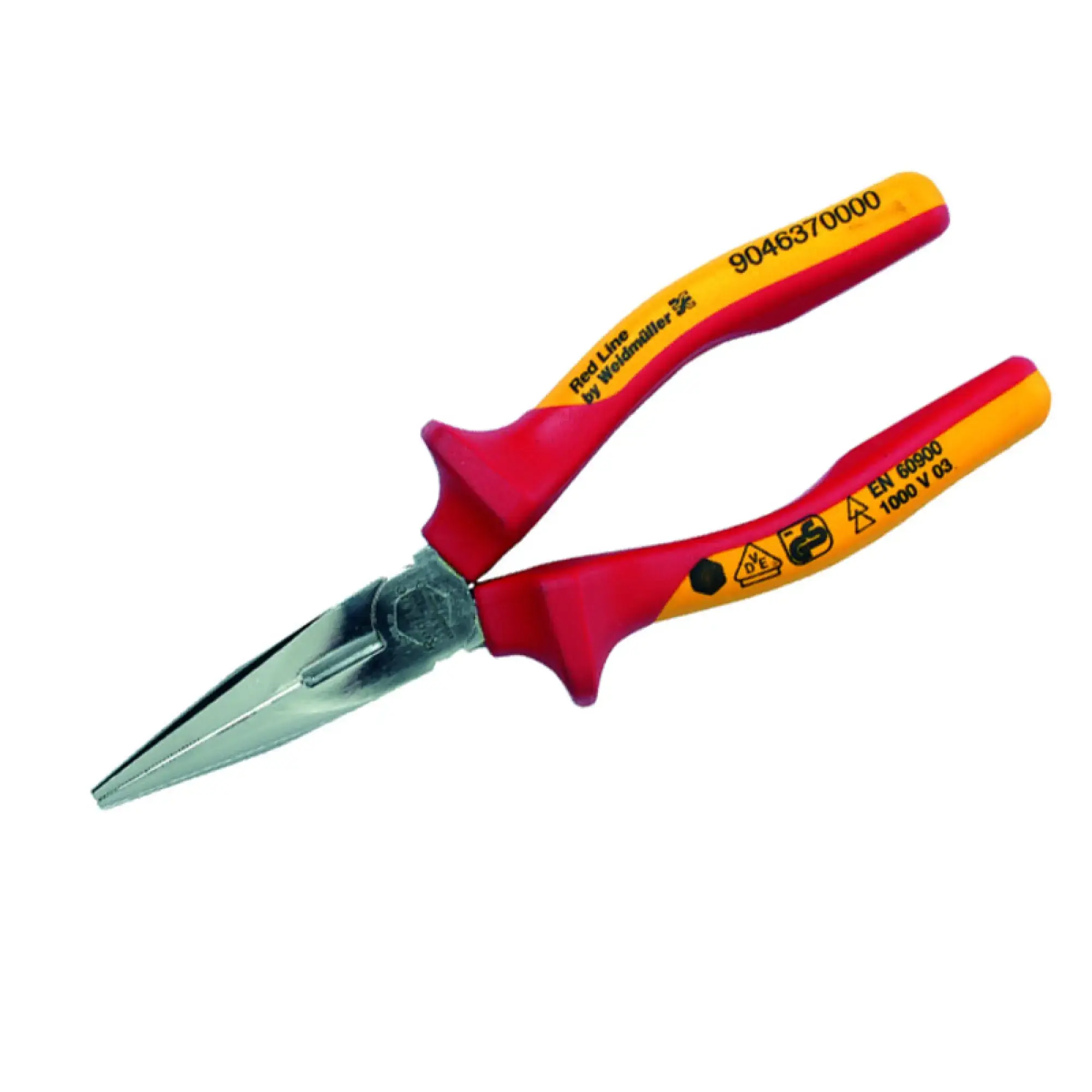 Weidmüller 9046370000 Snipe-nose pliers, 160 mm, straight, Protective insulation, 1000 V: Yes (img_001)