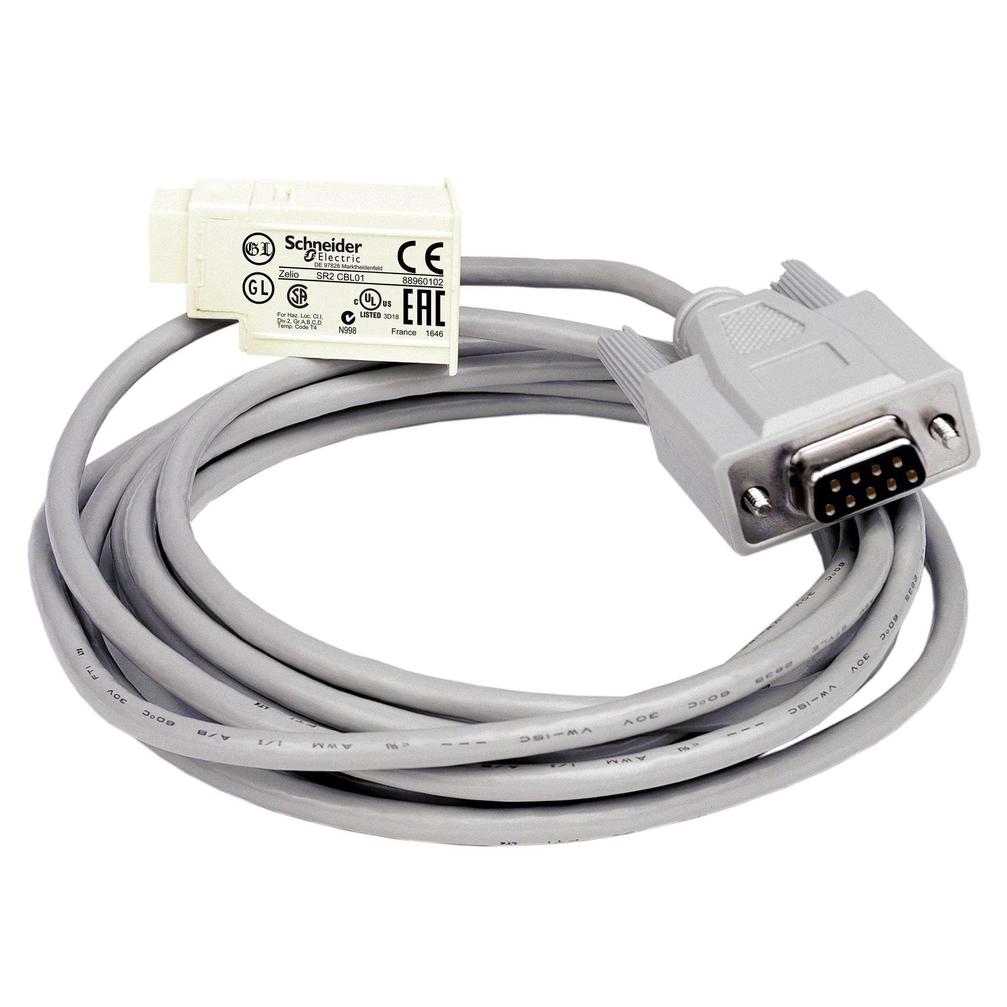 Schneider Electric SR2CBL01 Programming Cable, Zelio Logic, for Control, SUBD9 (img_001)