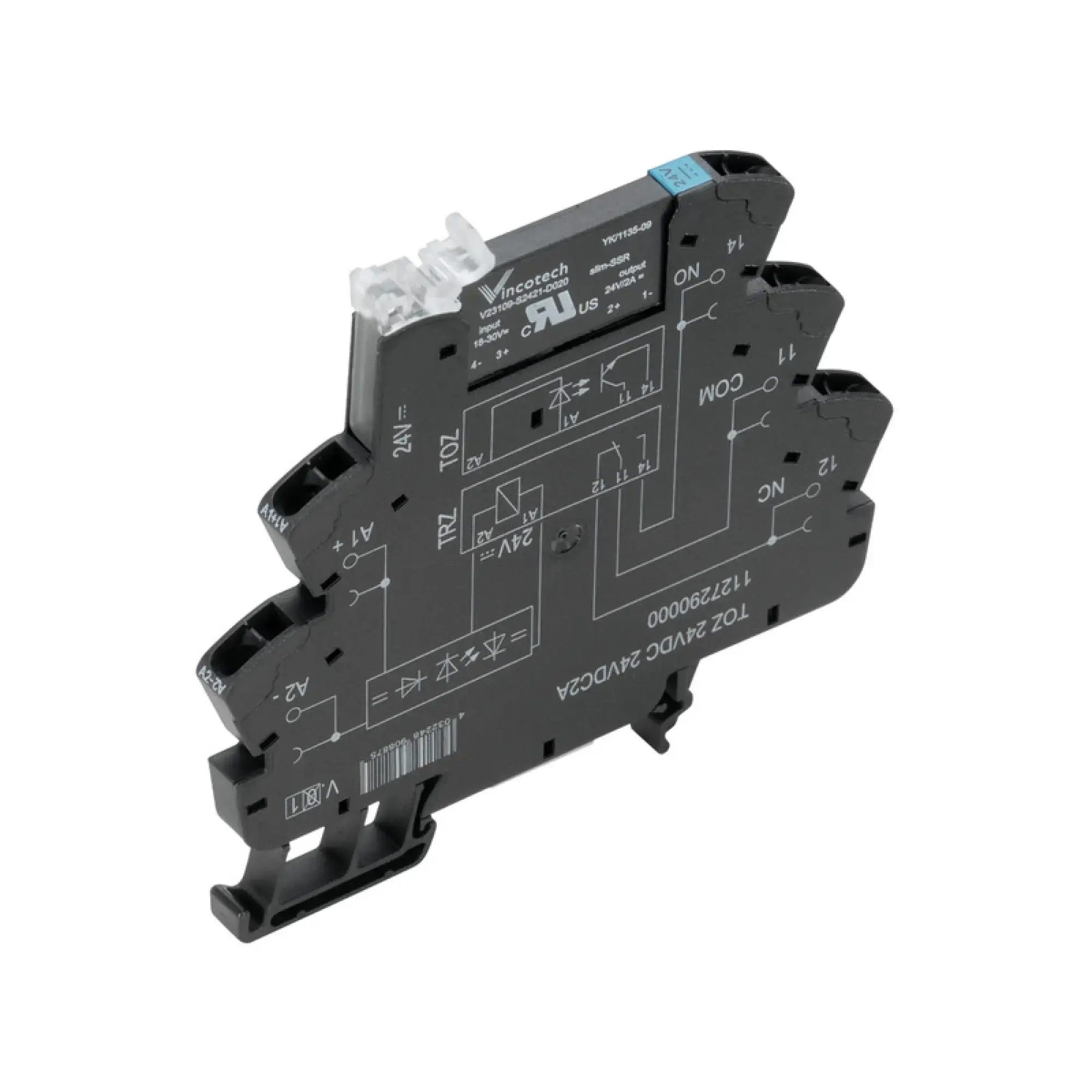 Weidmüller 1127030000 Solid-state relay, 5 V DC ±20 %, Free-wheeling diode, Reverse polarity protection, 3... 48 V DC, 0.1 A, Tension-clamp connection (img_001)
