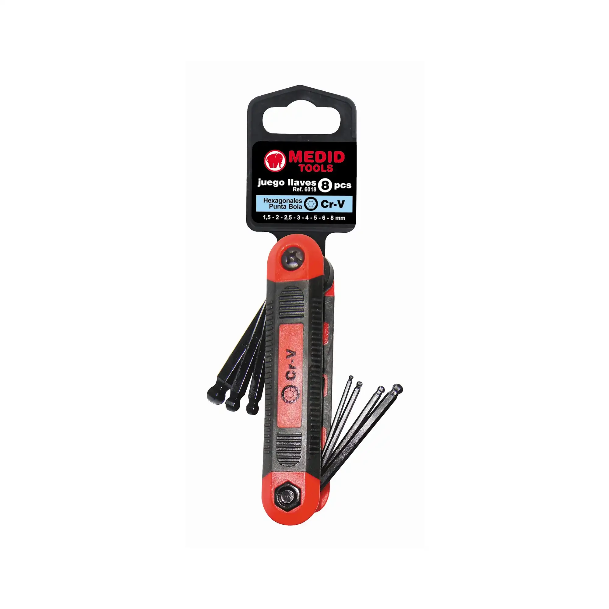 MEDID 6018 Set of 8 hexagon socket spanners with ball head (img_001)