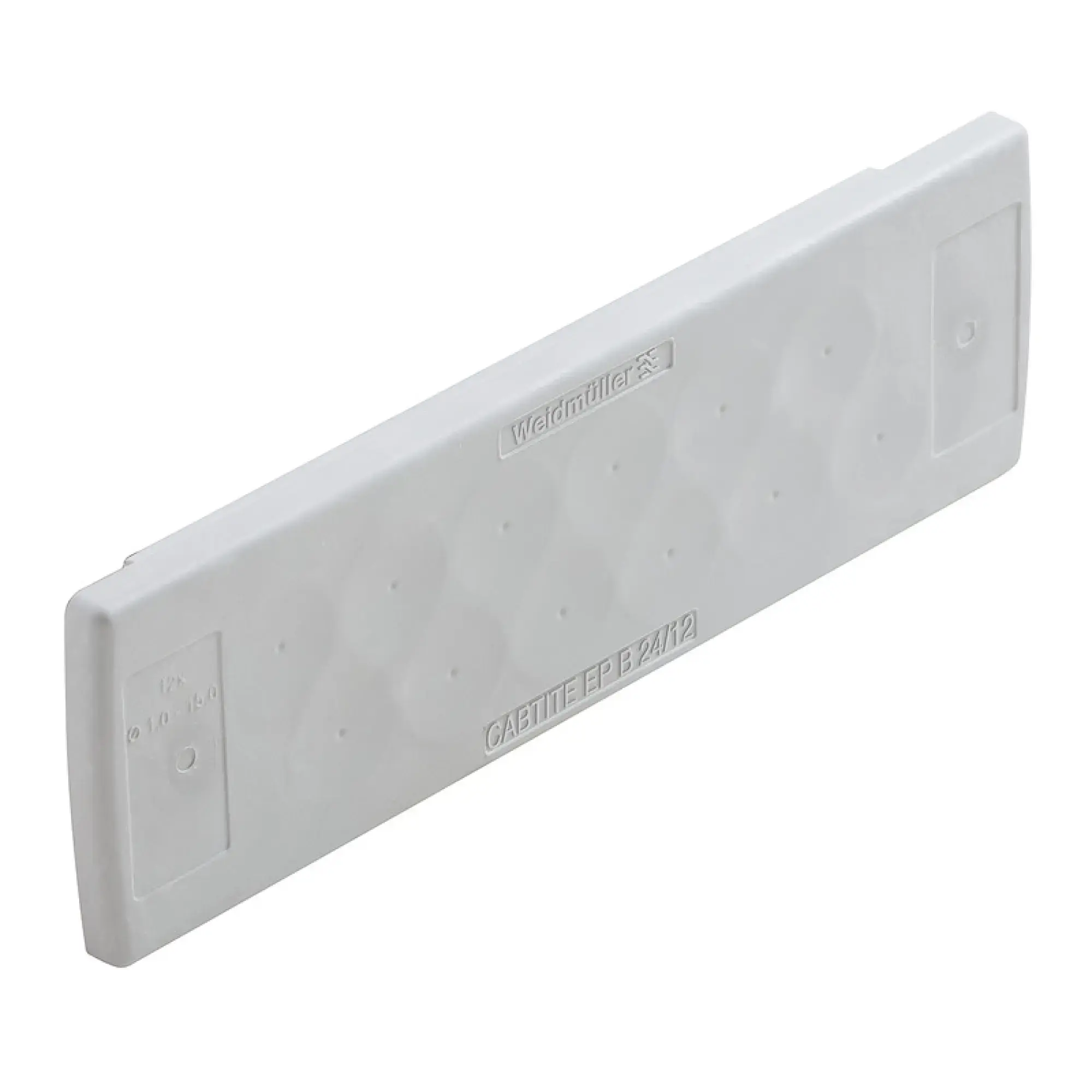 Weidmüller 2743630000 Cable feed-through plate (cable entry system), Cabtite (cable entry system), TPE, grey, 142 x 44 x 12 mm, Depth: 12 mm, -40 °C…90 °C, IP54 (img_001)