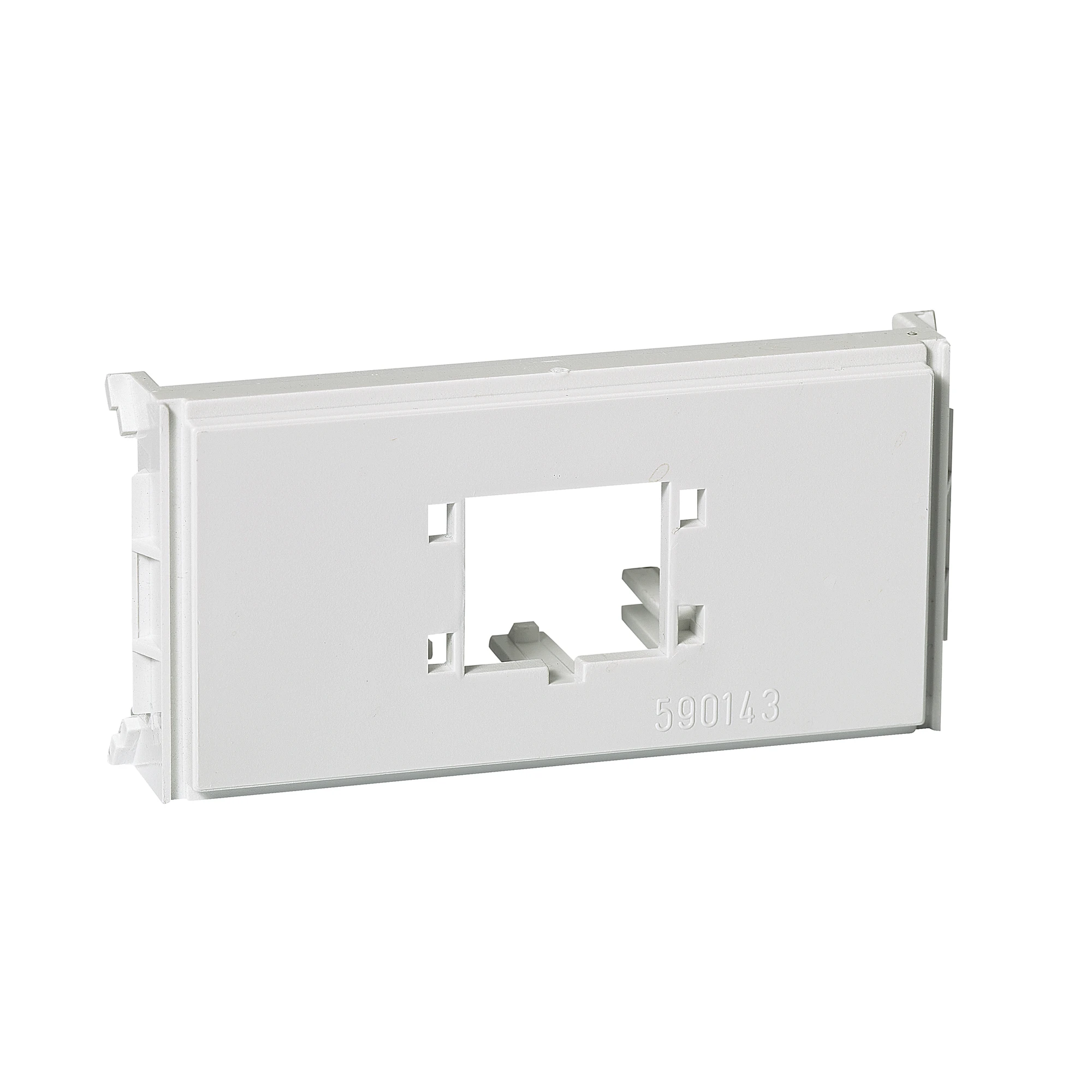 Schneider Electric 5971728 Mounting plate 1XREICHLE & De-Massari without label holder RJ45 R9016 (img_001)