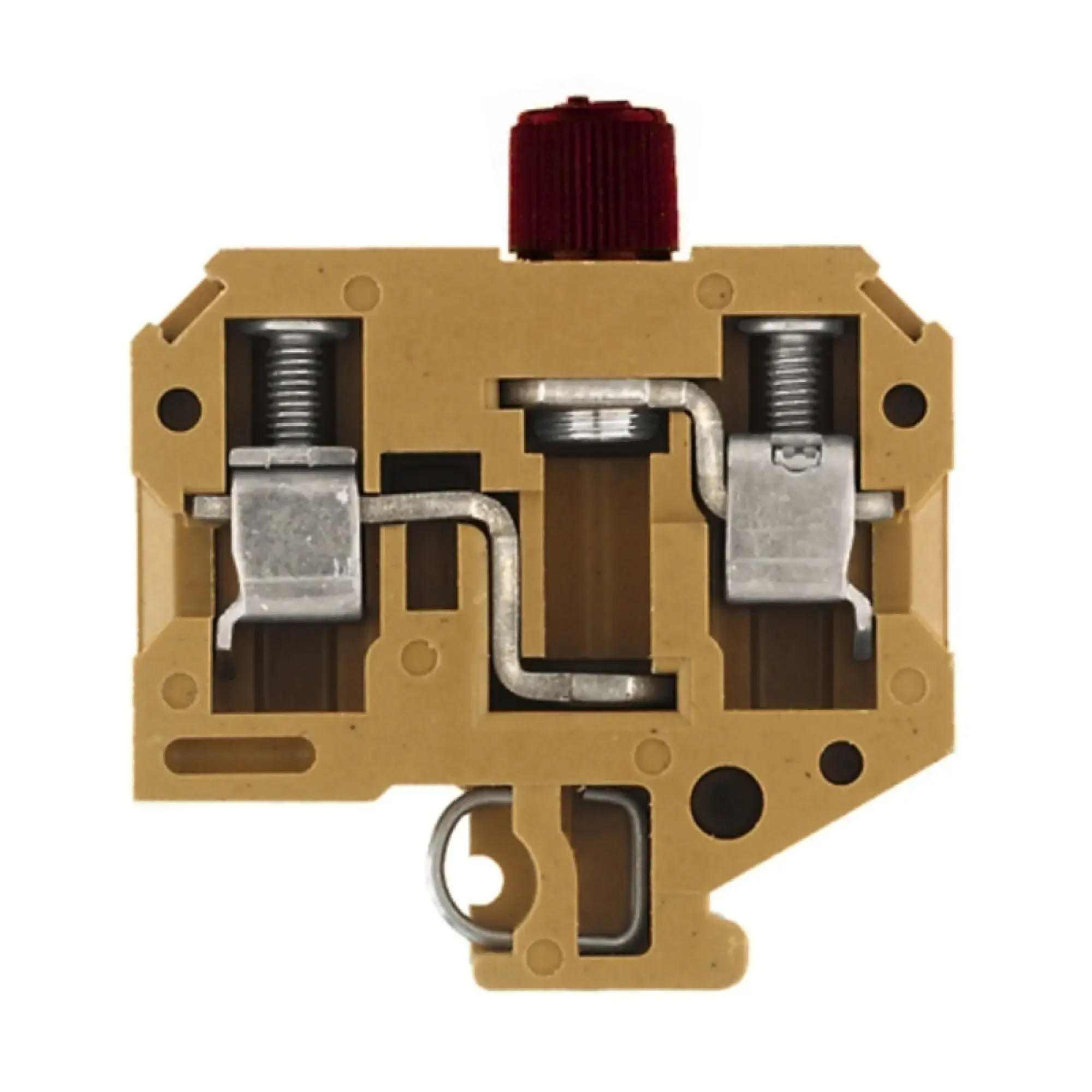 Weidmüller 0211120000 Fuse terminal, Screw connection, medium yellow, 10 mm², 10 A, 500 V, Number of connections: 2, Number of levels: 1, TS 32 (img_001)