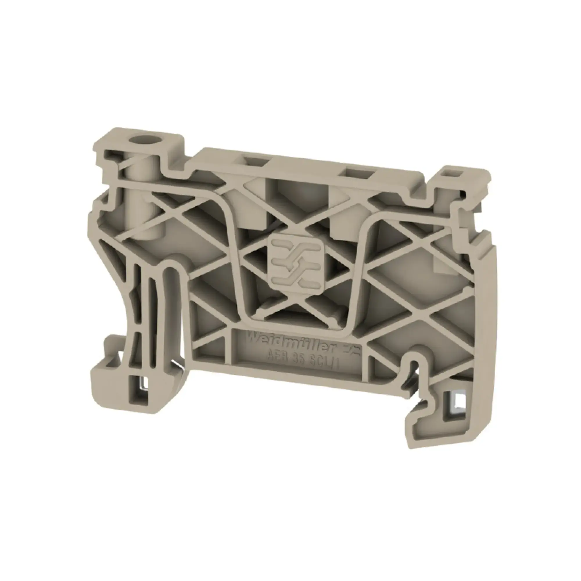 Weidmüller 2661280000 End bracket, dark beige, TS 35, V-0, Wemid, Width: 6 mm, 130 °C (img_001)