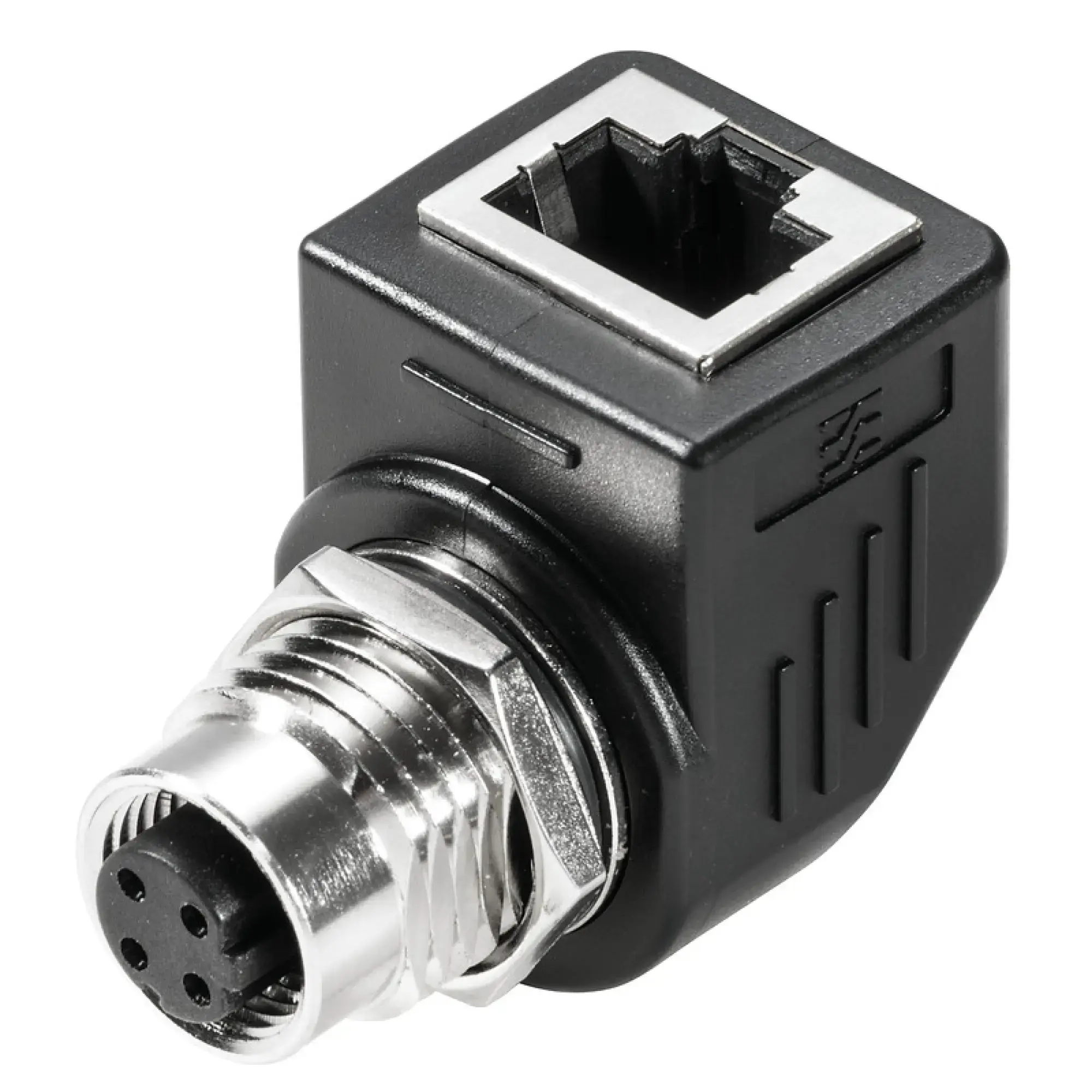 Weidmüller 8901630000 RJ45 plug adapter, IP67, Connection 1: RJ45 90&deg;, Connection 2: M12, Shielding: Yes (img_001)