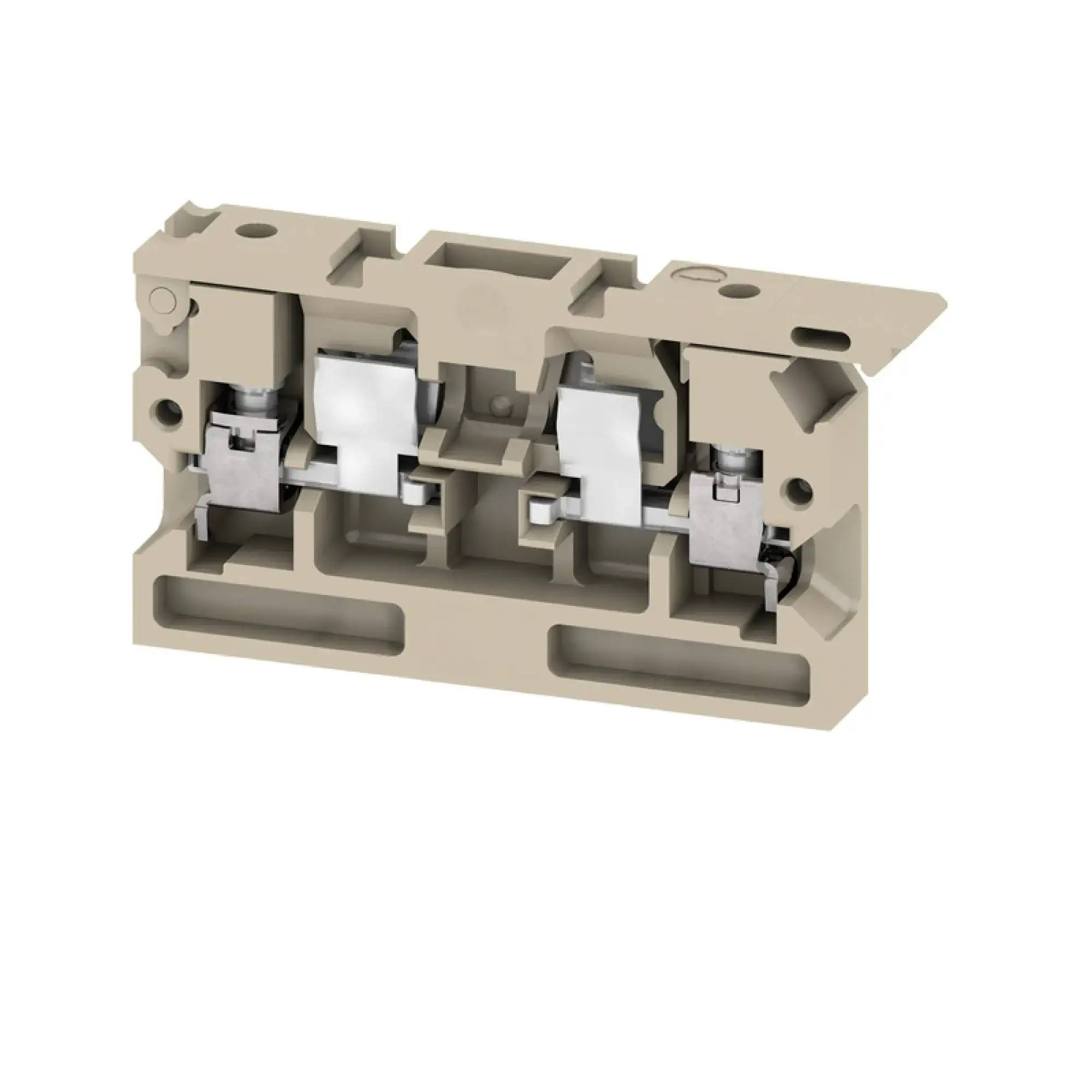 Weidmüller 0376960000 Fuse terminal, Screw connection, beige / yellow, 4 mm², 6.3 A, 500 V, Number of connections: 2, Number of levels: 1, TS 35 (img_001)