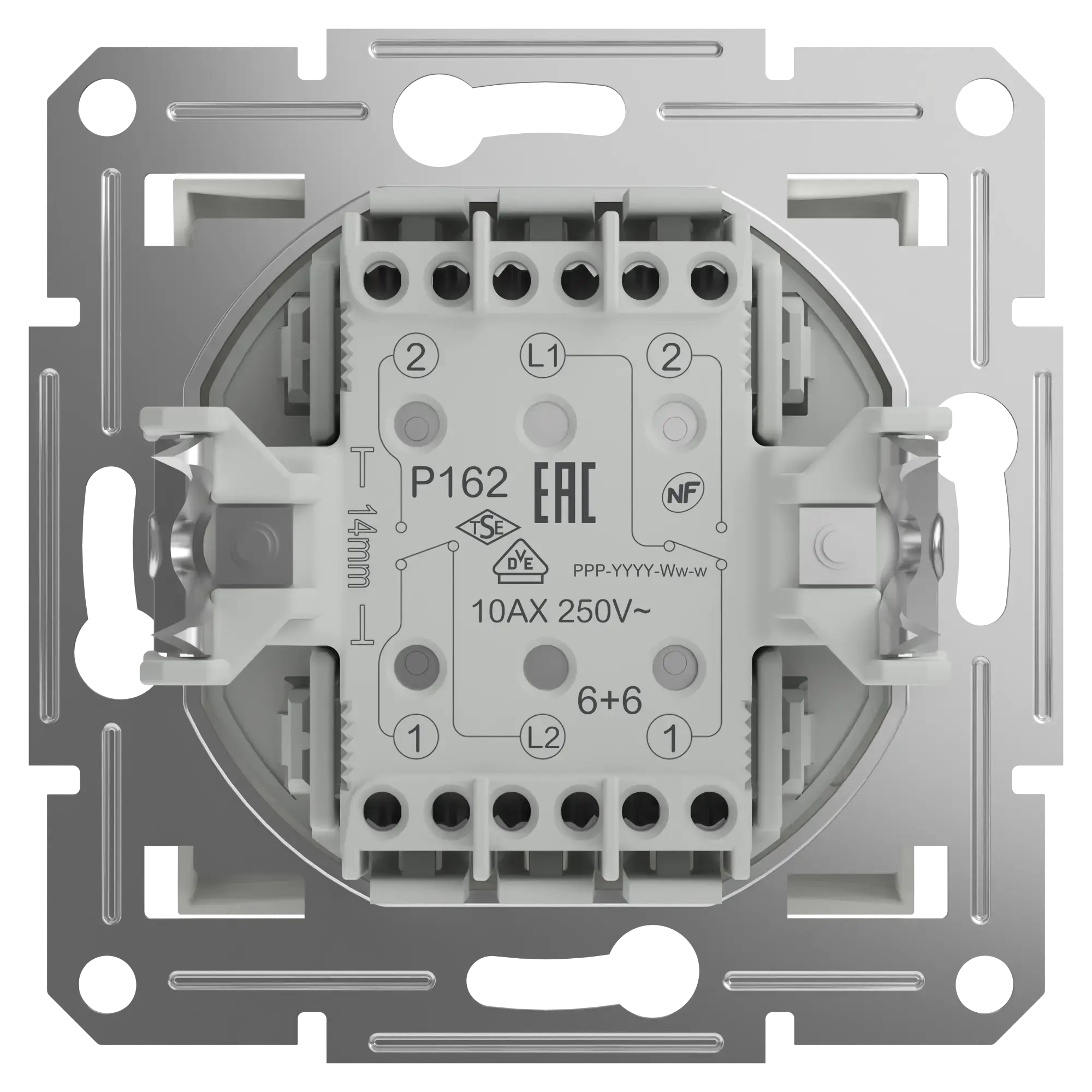 Schneider Electric EPH0670121D Double Two-Way Switch flush-mounted, white, Asfora (img_004)