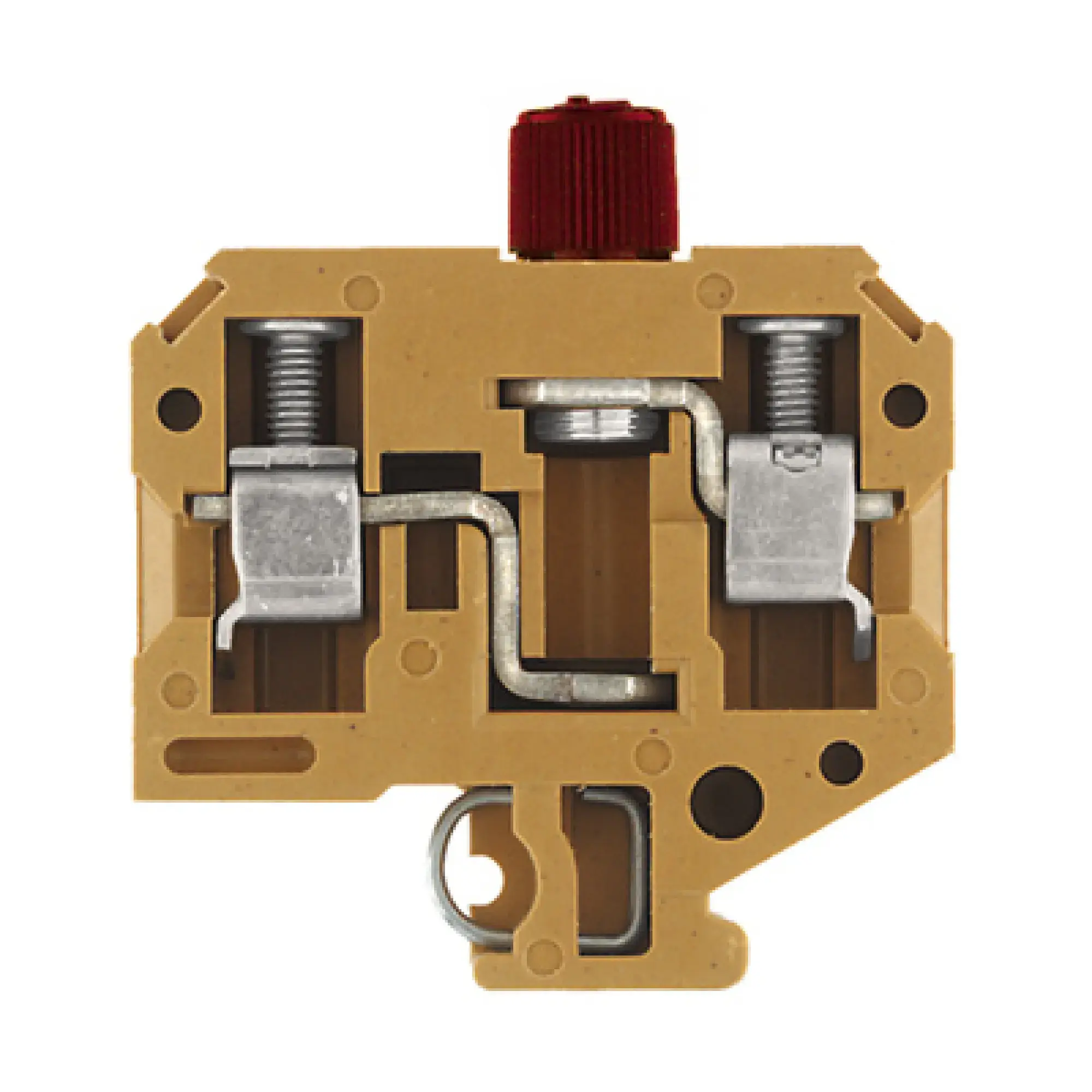 Weidmüller 0248920000 Fuse terminal, Screw connection, medium yellow, 10 mm², 10 A, 500 V, Number of connections: 2, Number of levels: 1, TS 32 (img_001)