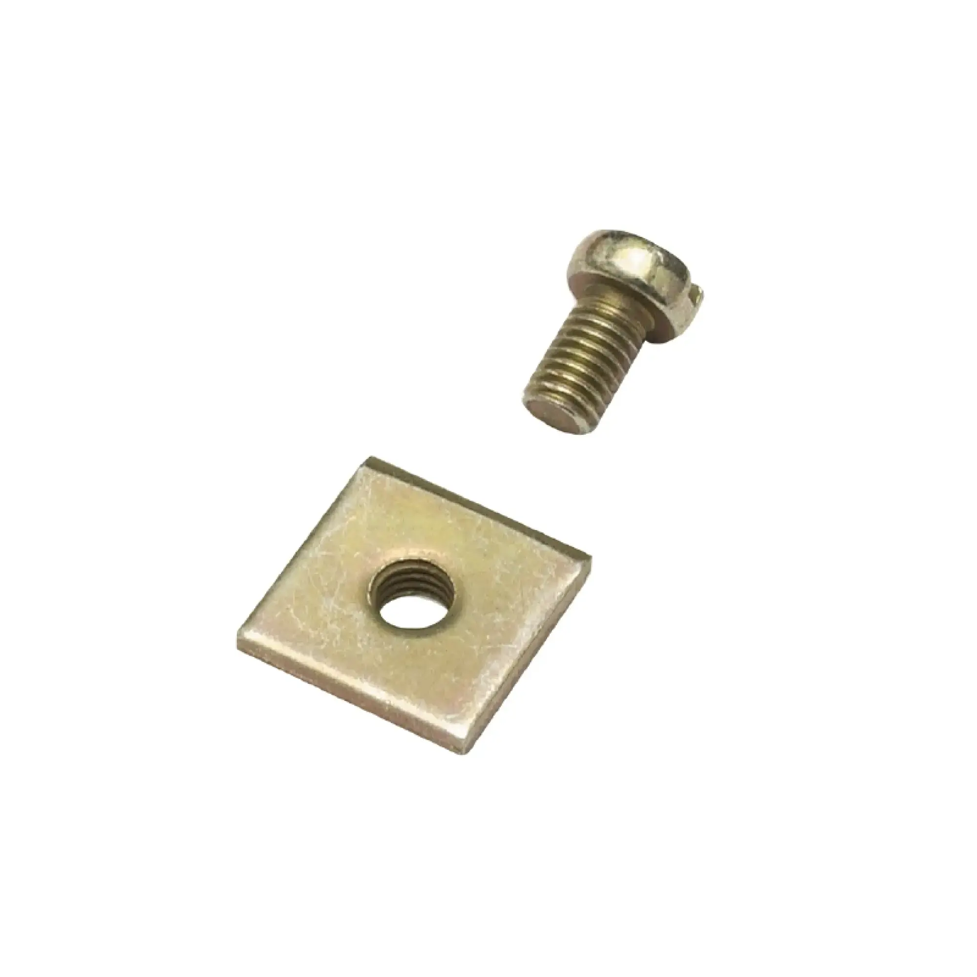 Weidmüller 0433500000 Fixing nut, 15 x 15 x 11.7 mm, Steel, galvanised, galvanized, silver (img_001)