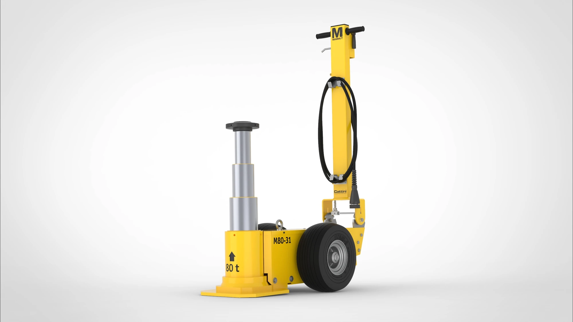 Cattini M80/31 MAMMUT Oil-Pneumatic Jacks load capacity= 80/50/25 t.; pistons=3; min. height = 310.00 mm (img_001)