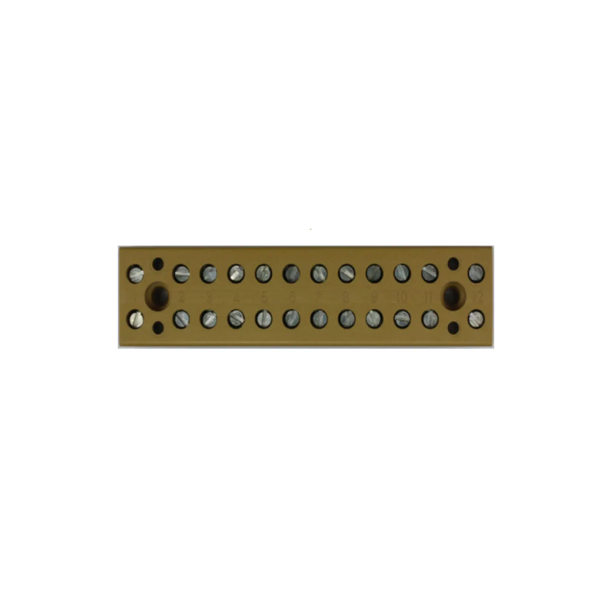 Weidmüller 0625320000 Single- and multi-pole terminal strip, Screw connection, medium yellow, 4 mm², 32 A, 400 V, Number of connections: 24, Number of levels: 1, V-0, 5VA, (img_001)