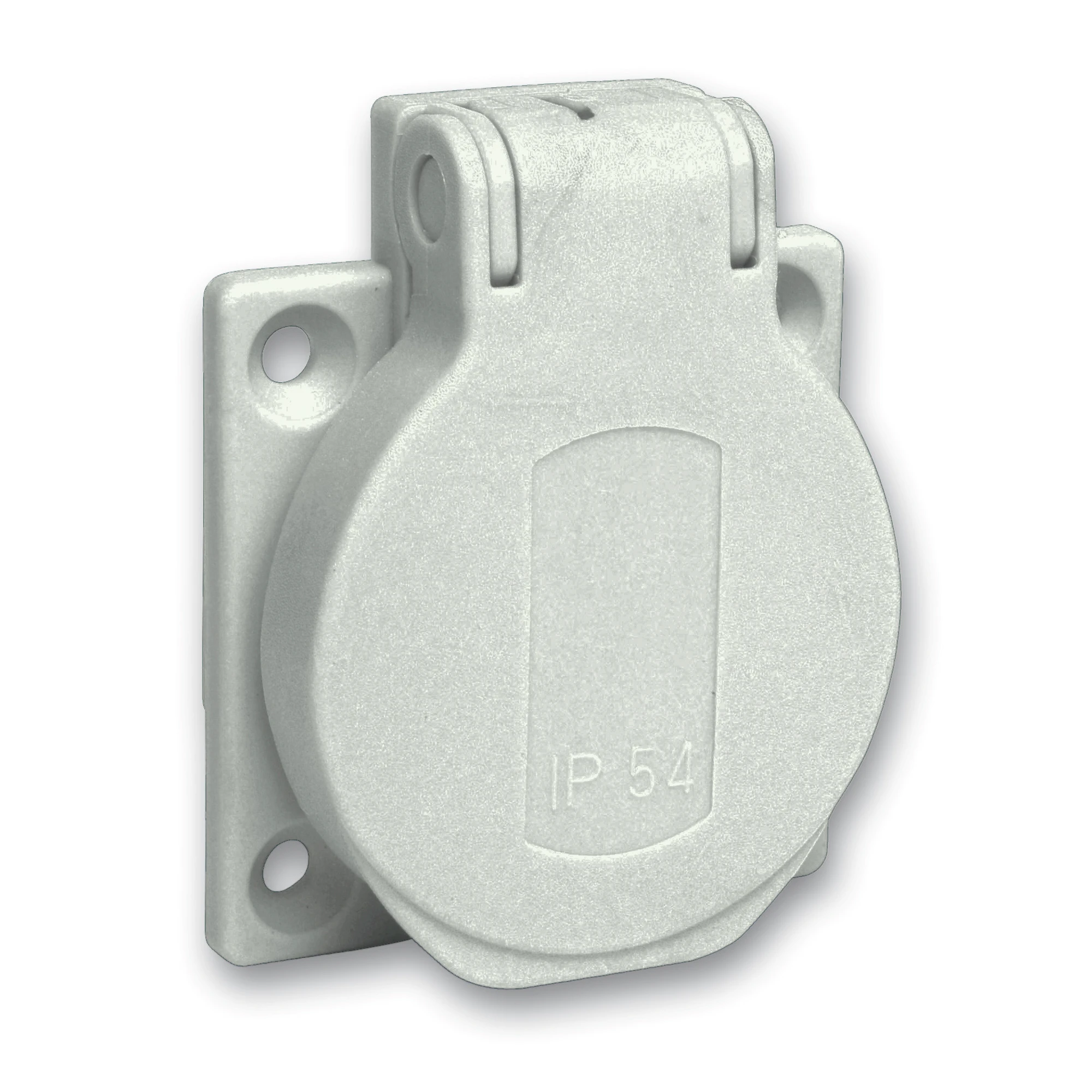 Schneider Electric PKS51G Schuko Socket, Grey, 2p+E, 10/16A, 250 V, for DE, IP54, 50x50mm (img_001)