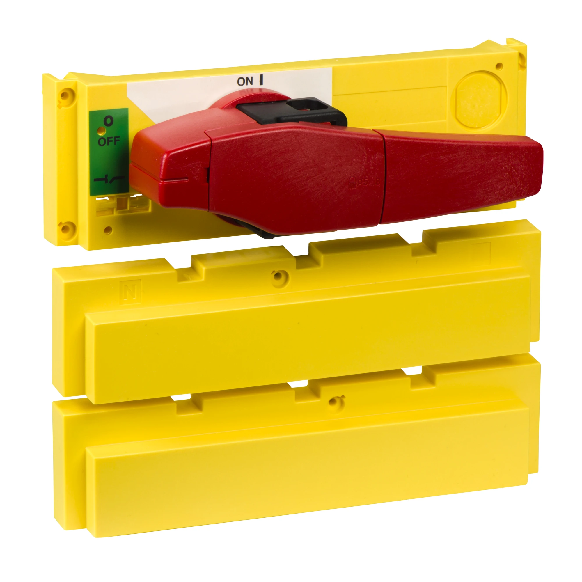 Schneider Electric 31043 Front cover yellow and rotary drive red for load break switch INS320/630 3P/4P (img_001)