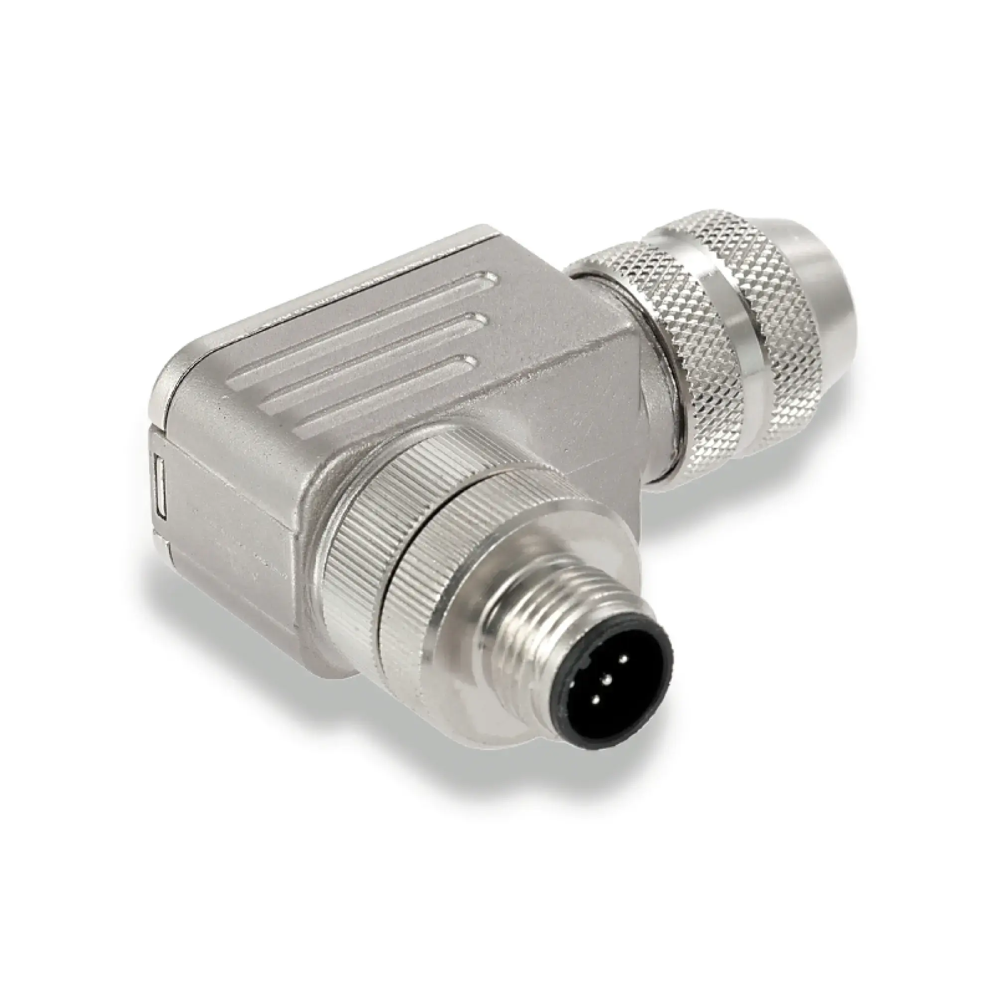 Weidmüller 1160550000 Round plug (field customisable), M12, D-coded, pin, 90&deg;, Screw connection, Number of poles: 4, IP67, Shield connection: Yes (img_001)