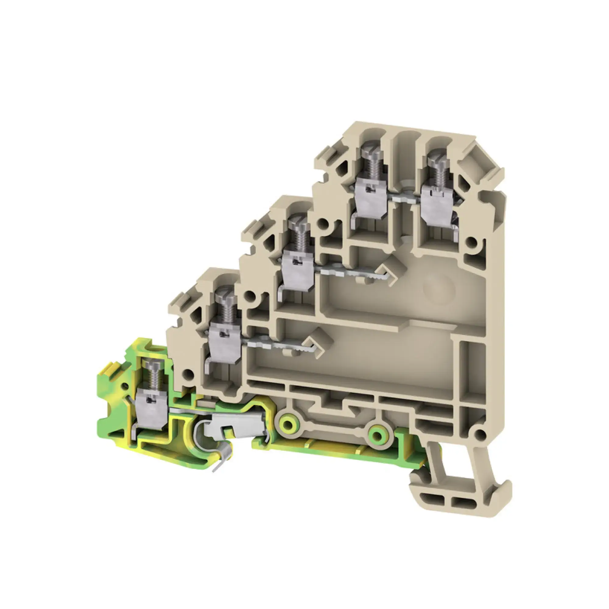 Weidmüller 1784130000 Initiator/actuator terminal, Screw connection, dark beige, 1.5 mm², 17.5 A, 250 V, Number of connections: 6, Number of levels: 4, TS 35, V-0, Wemid (img_001)