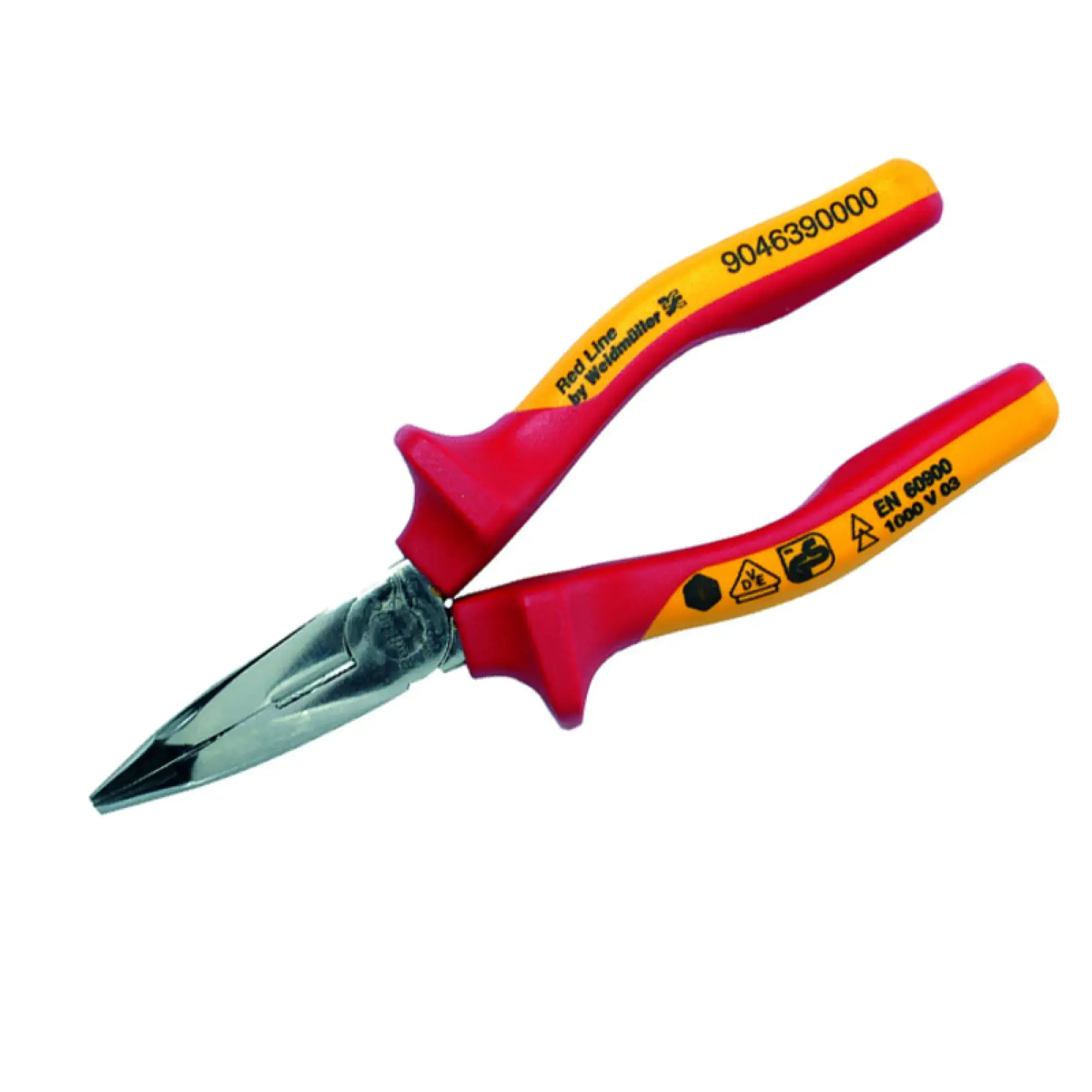 Weidmüller 9046390000 Snipe-nose pliers, 160 mm, Bent, Protective insulation, 1000 V: Yes (img_001)