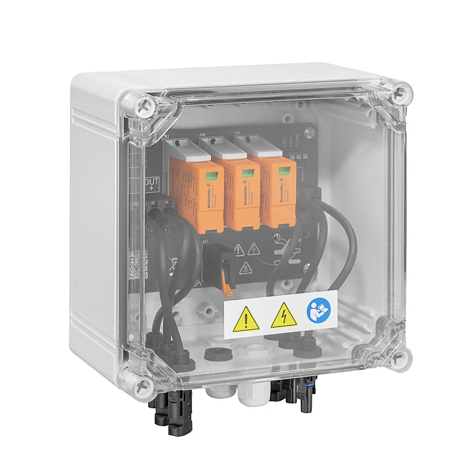 Weidmüller 2791920000 Combiner Box (Photovoltaik), 1100 V, 1 MPP, 2 Inputs / 1 Output per MPP, Surge protection I / II, WM4C (img_001)
