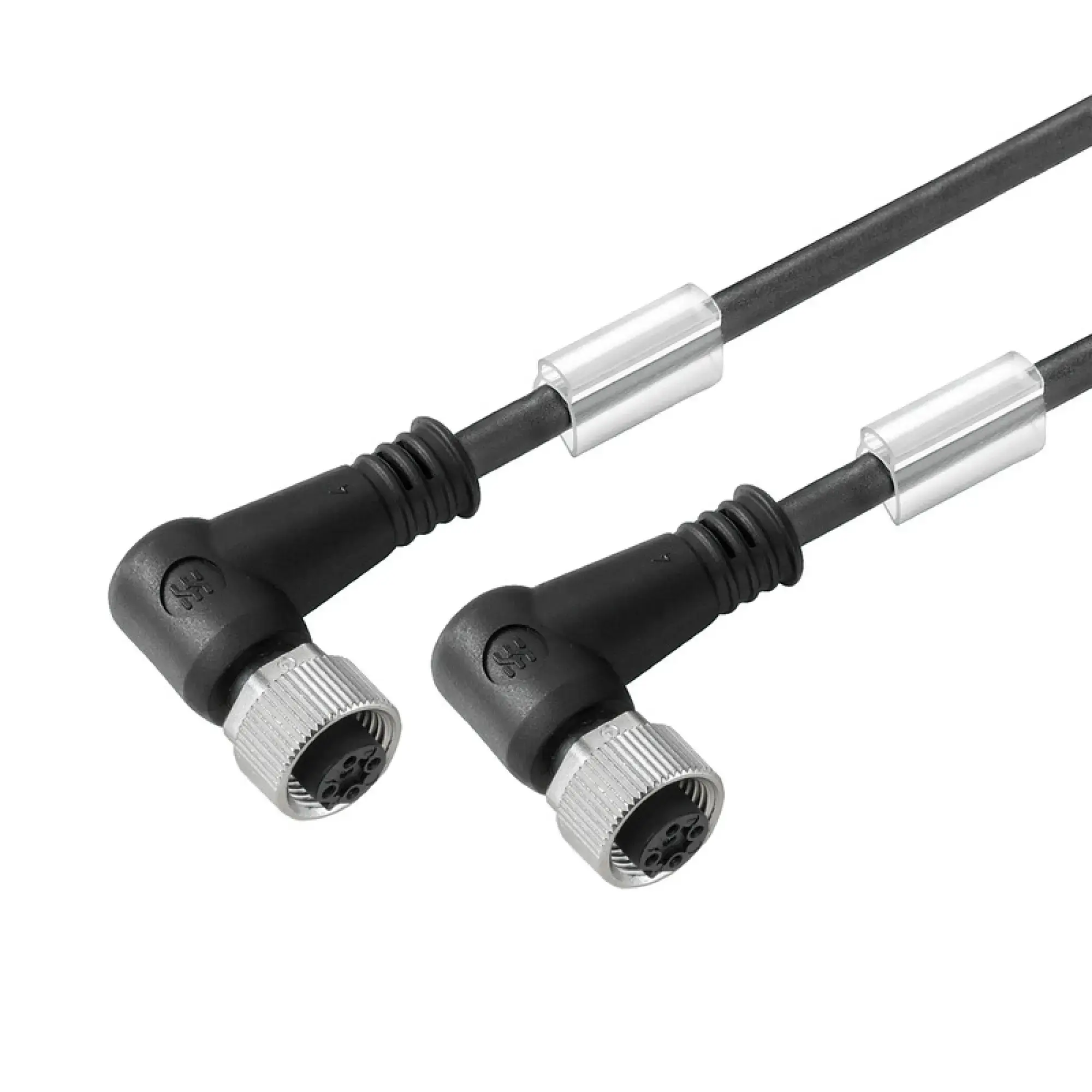 Weidmüller 1009210800 Sensor-actuator Cable (assembled), Connecting line, M12 / M12, Number of poles: 3, Socket, angled - socket, angled, LED: No, Cable length: 8 m, Shield (img_001)
