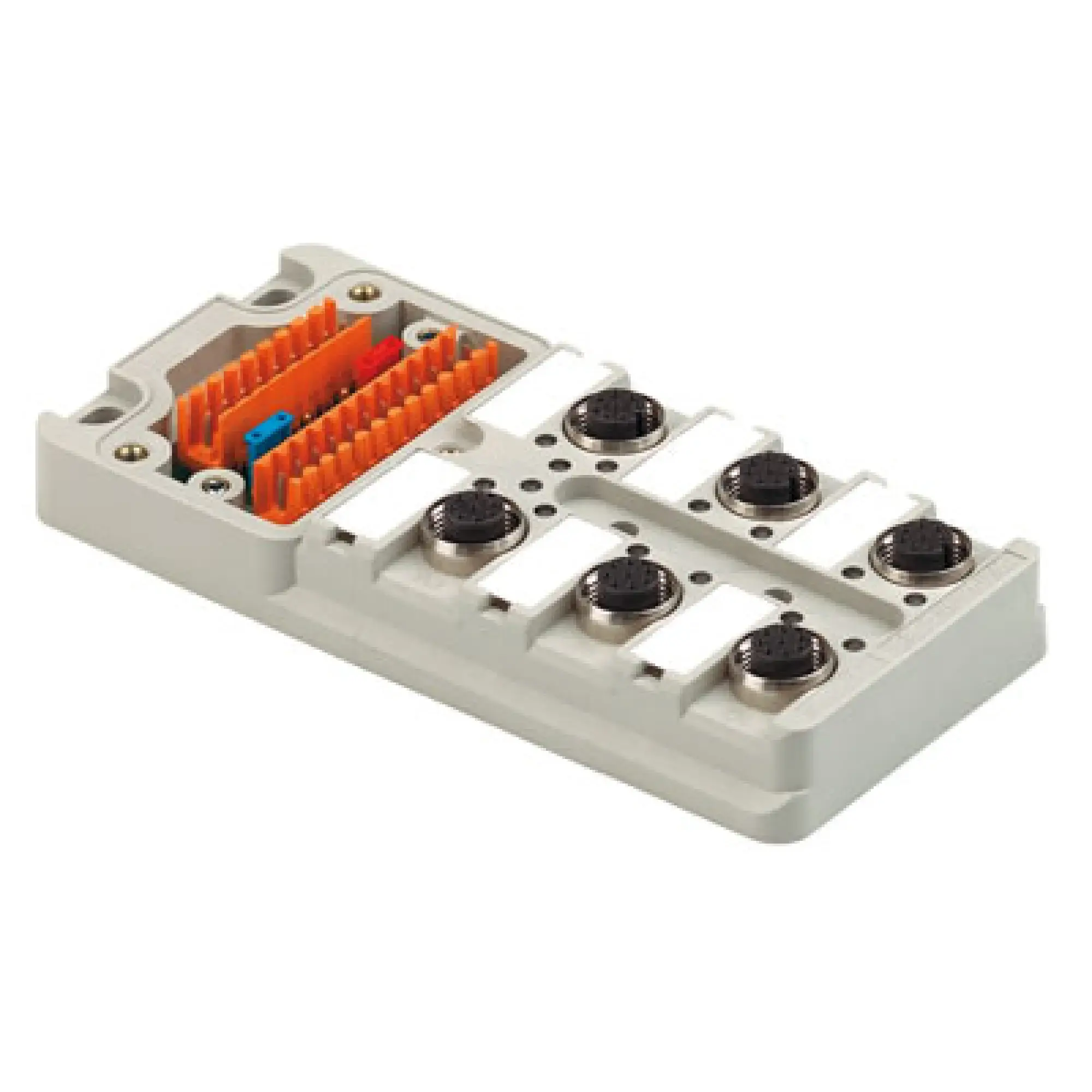 Weidmüller 1701241000 Sensor-actuator passive distributor (without cable), Hood distributor lower part, M12, 30 V, A-coded, LED: Yes, LED initiator: Yes, Wiring type: PNP (img_001)