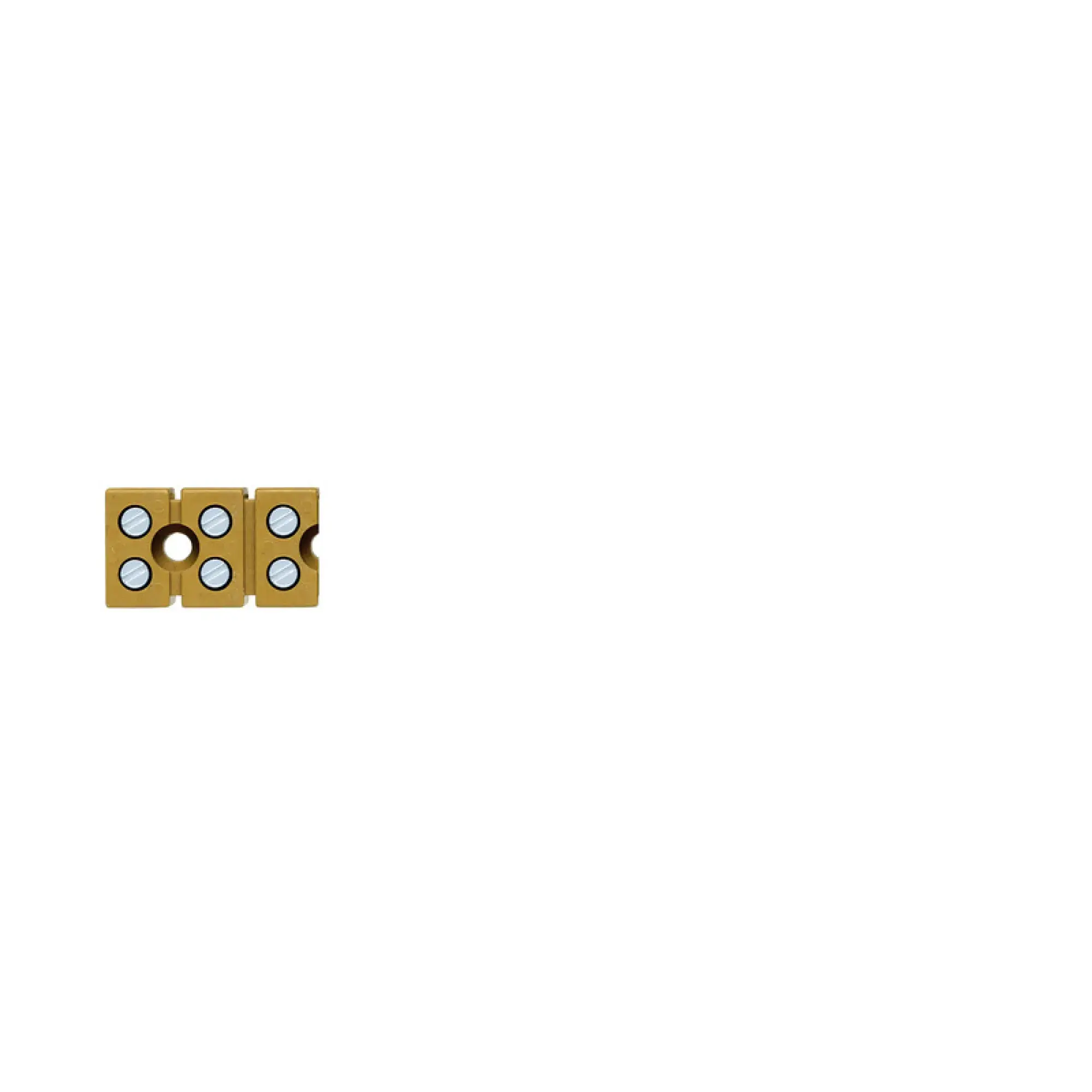 Weidmüller 0273920000 Single- and multi-pole terminal strip, Screw connection, medium yellow, 2.5 mm², 24 A, 400 V, Number of connections: 6, Number of levels: 1, 5VA, KrG (img_001)