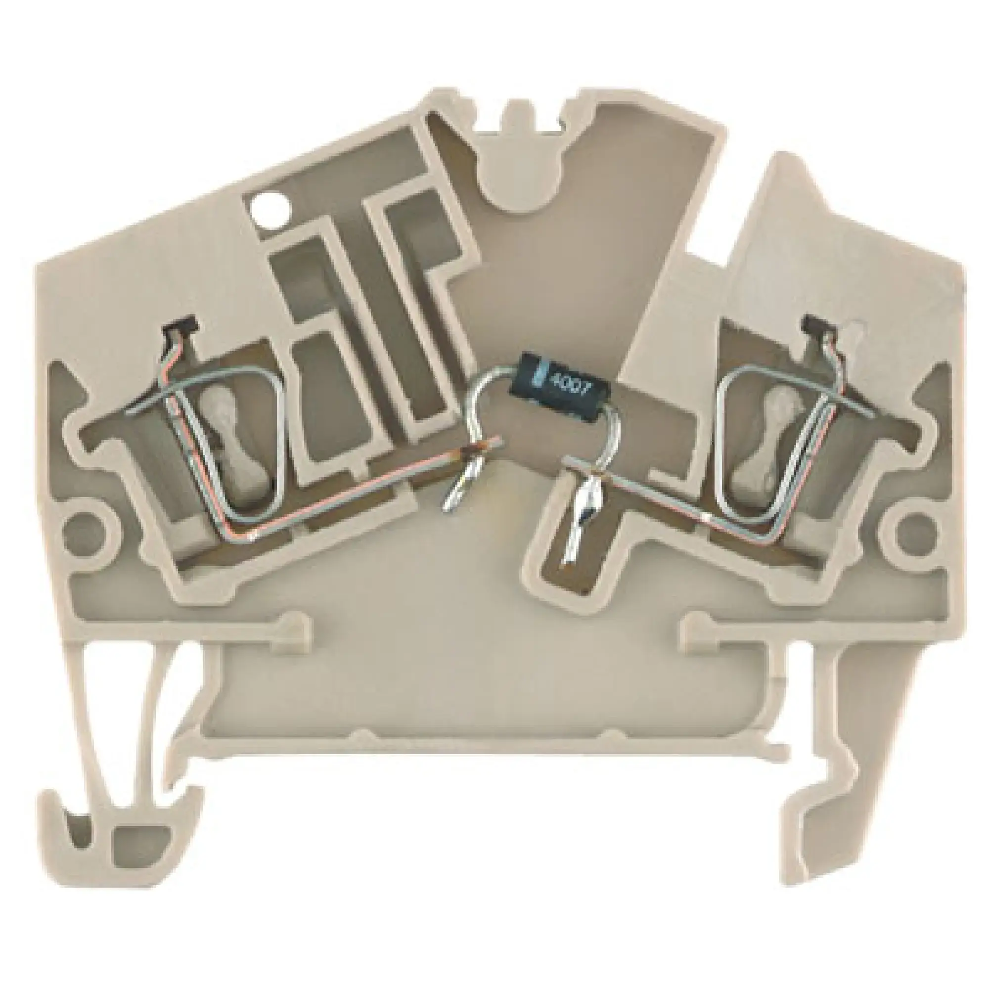 Weidmüller 1779000000 Component terminal block, Tension-clamp connection, dark beige, 2.5 mm², 400 V, 400 V, Number of connections: 2, Number of levels: 1, TS 35, V-0, Wemi (img_001)