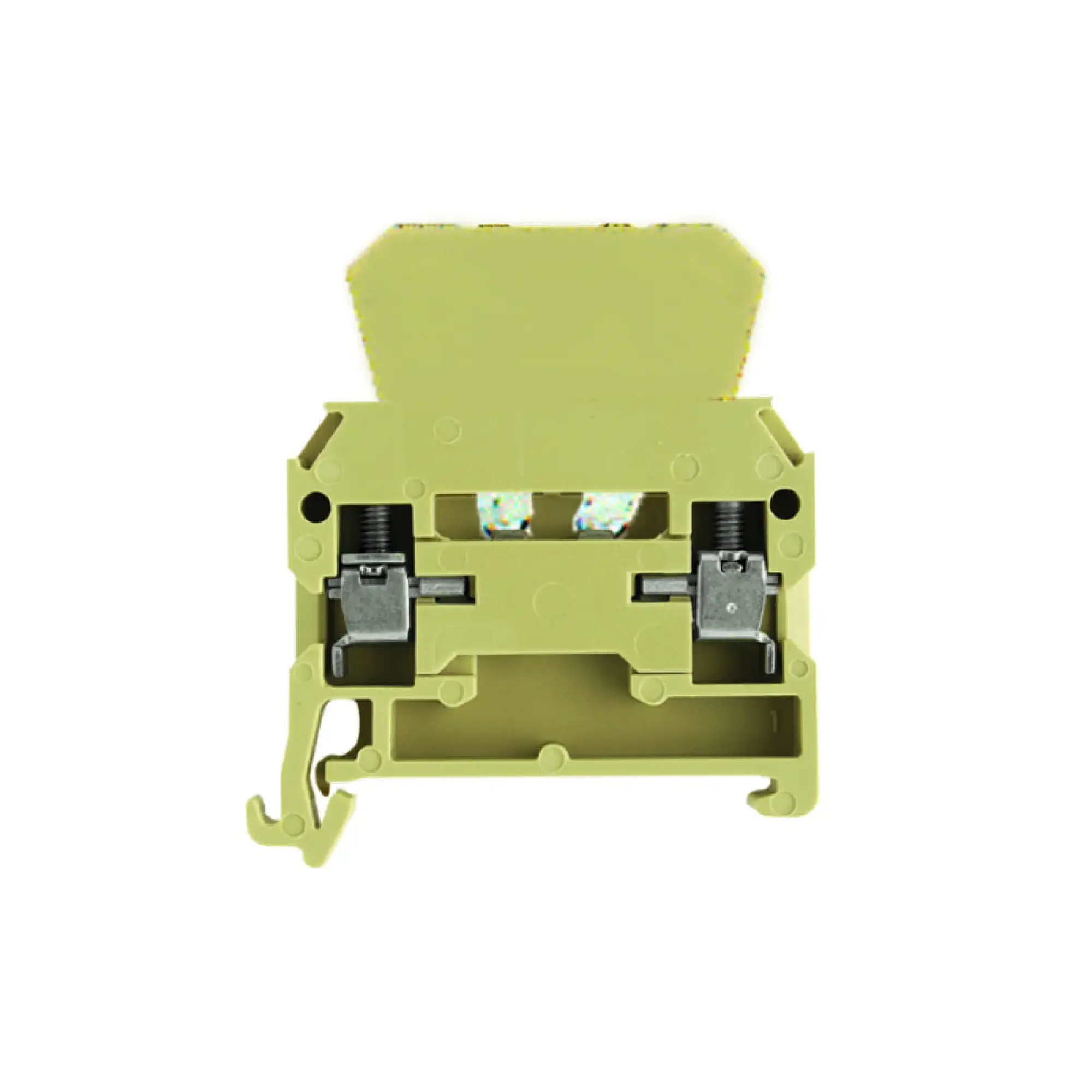 Weidmüller 0299560000 Test-disconnect terminal, Screw connection, beige / yellow, 4 mm², 10 A, 250 V, Number of connections: 2, Number of levels: 1 (img_001)