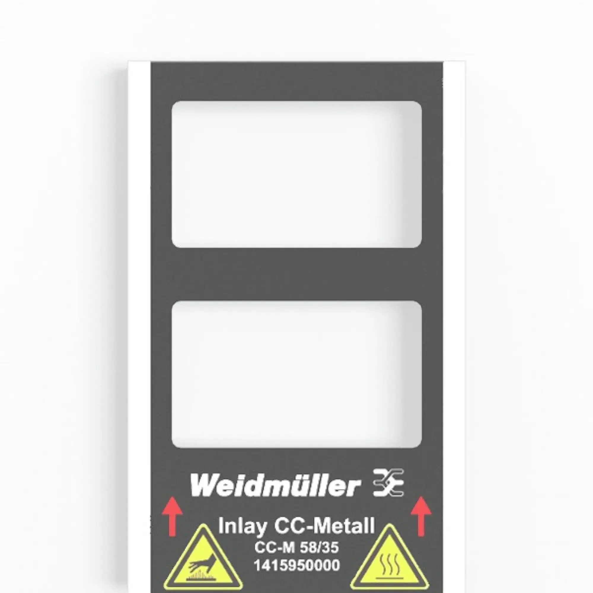 Weidmüller 1415950000 Inlay (device marking), Marker type: CC-M 58/35, Version: Holder for 10 signs (img_001)