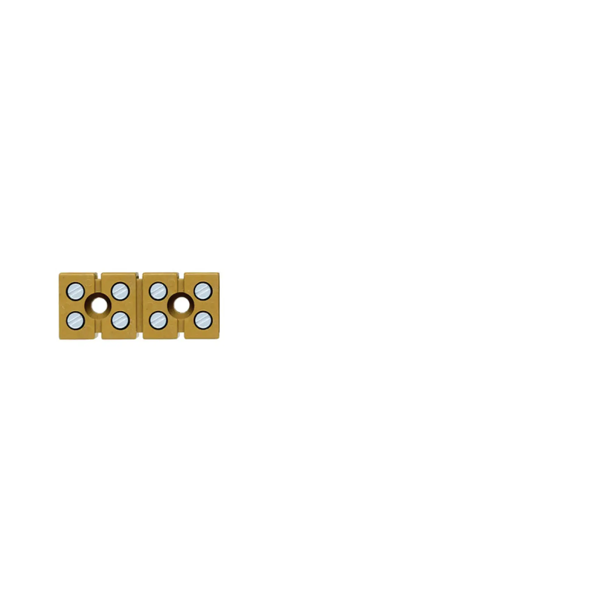 Weidmüller 0274020000 Single- and multi-pole terminal strip, Screw connection, medium yellow, 2.5 mm², 24 A, 400 V, Number of connections: 8, Number of levels: 1, 5VA, KrG (img_001)