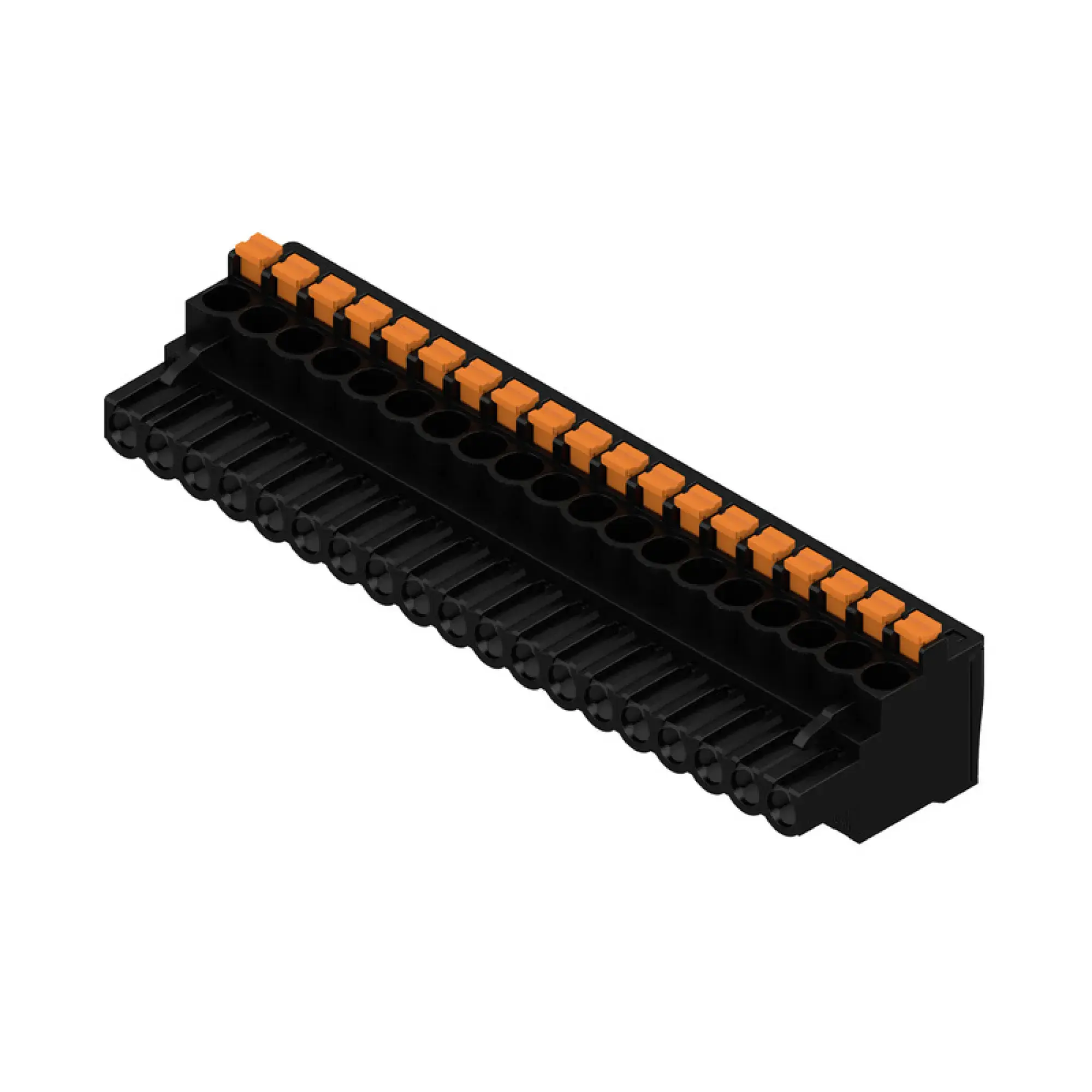 Weidmüller 1000190001 PCB connector (wire connection), 320 V, 24 A, Pitch in mm: 5.08, 3.31 mm², Number of poles: 18, PUSH IN with actuator, Box (img_001)