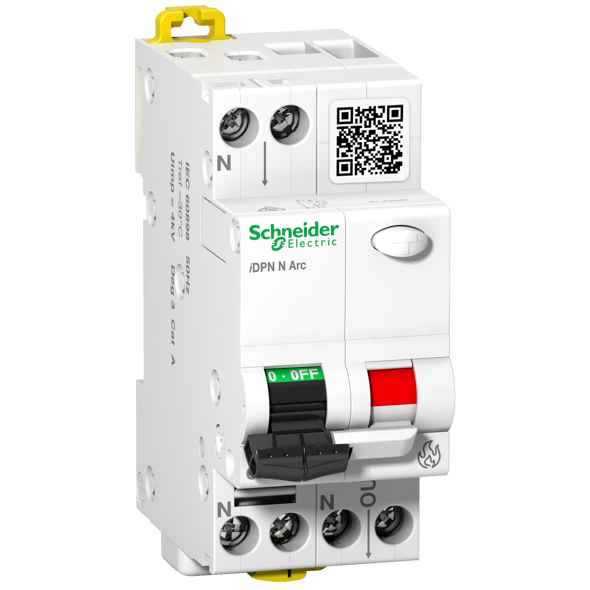 Schneider Electric Fire Protection Switch (AFDD) + MCB, iDPN N Arc, 1P+N, 16A, B-Curve