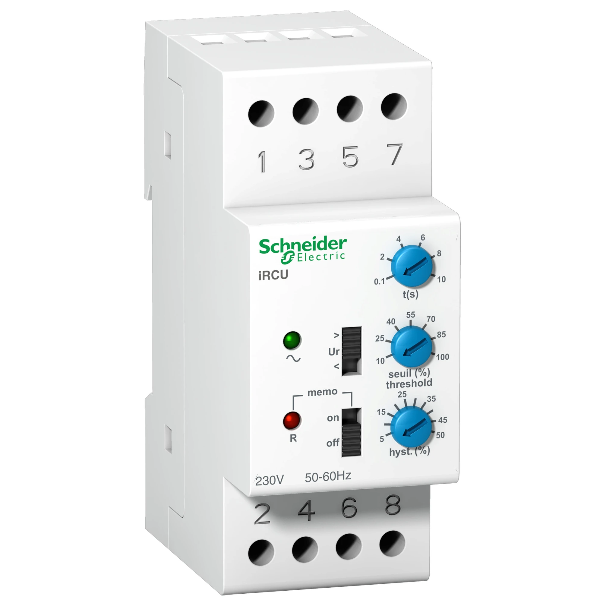 Schneider Electric A9E21182 Voltage monitoring relay iRCU, 8A, 1 SPDT, 230V AC 50/60Hz (img_001)