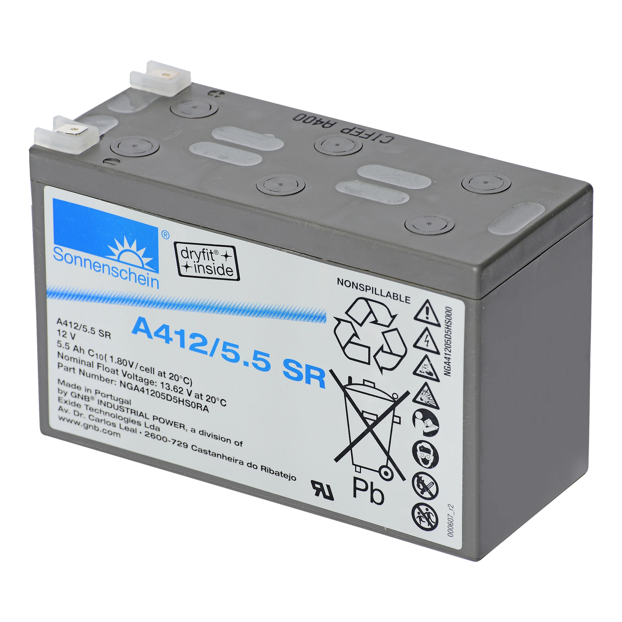 Schneider Electric EMS58589 Easergy BAT5.5Ah 12V 5.5Ah 12 Year Lifetime Industrial VRLA Battery (img_001)