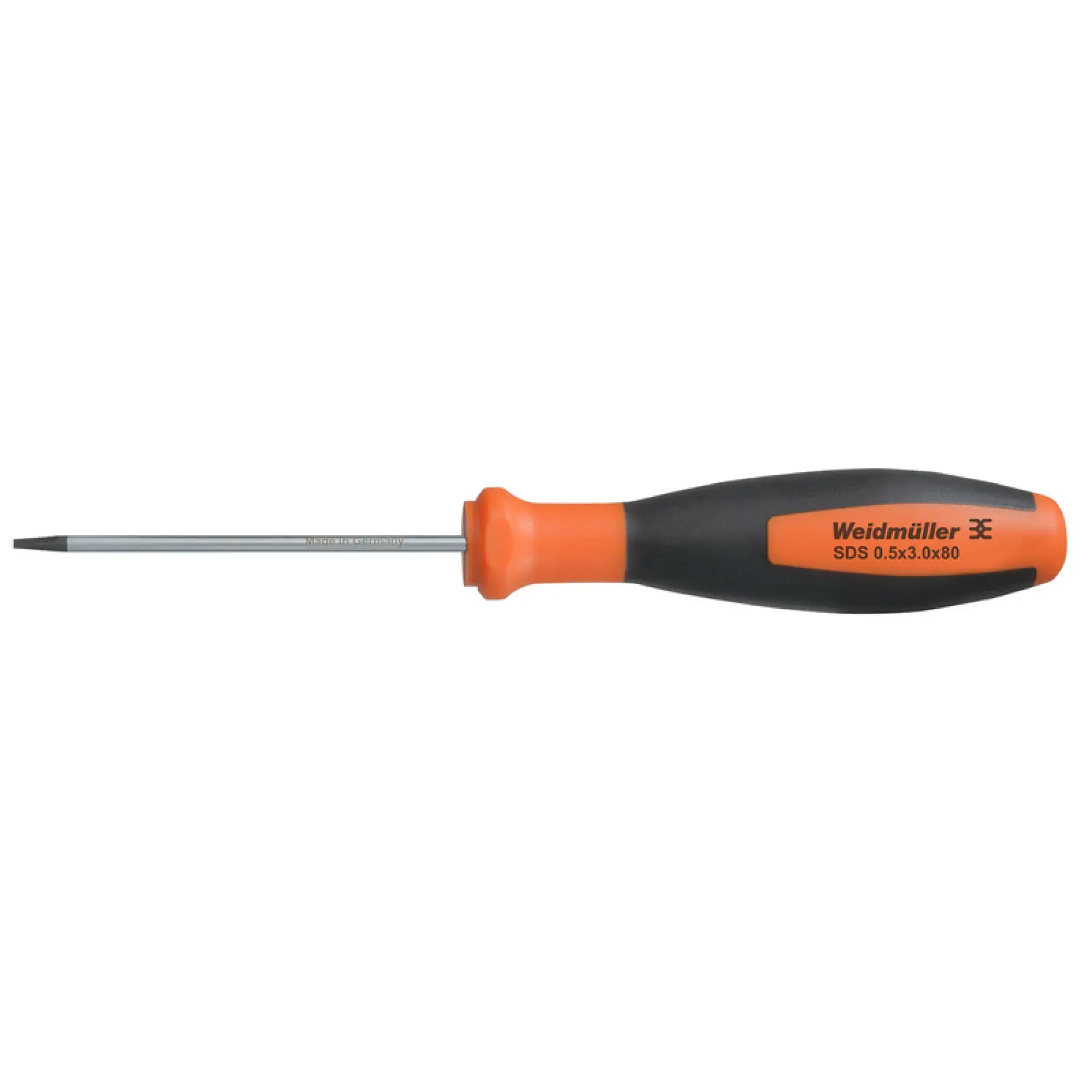 Weidmüller 2749330000 Slotted screwdriver, Blade thickness (A): 0.5 mm, Blade width (B): 3 mm, Blade length: 80 mm, Form: Slotted (img_001)