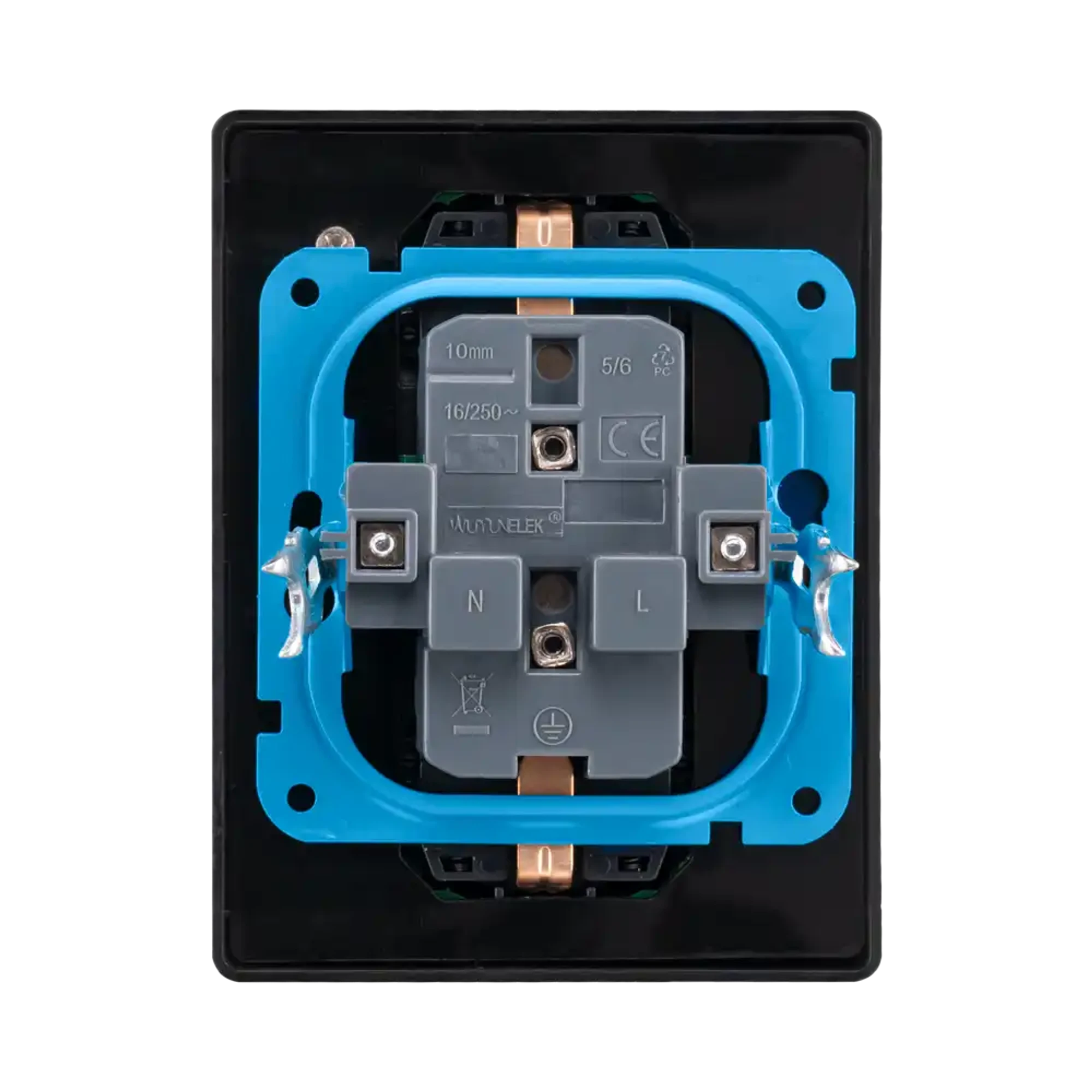 ION INDUSTRIES 10.300.716 Wall socket Half-Mounted 2-gang  Matt Black (img_004)