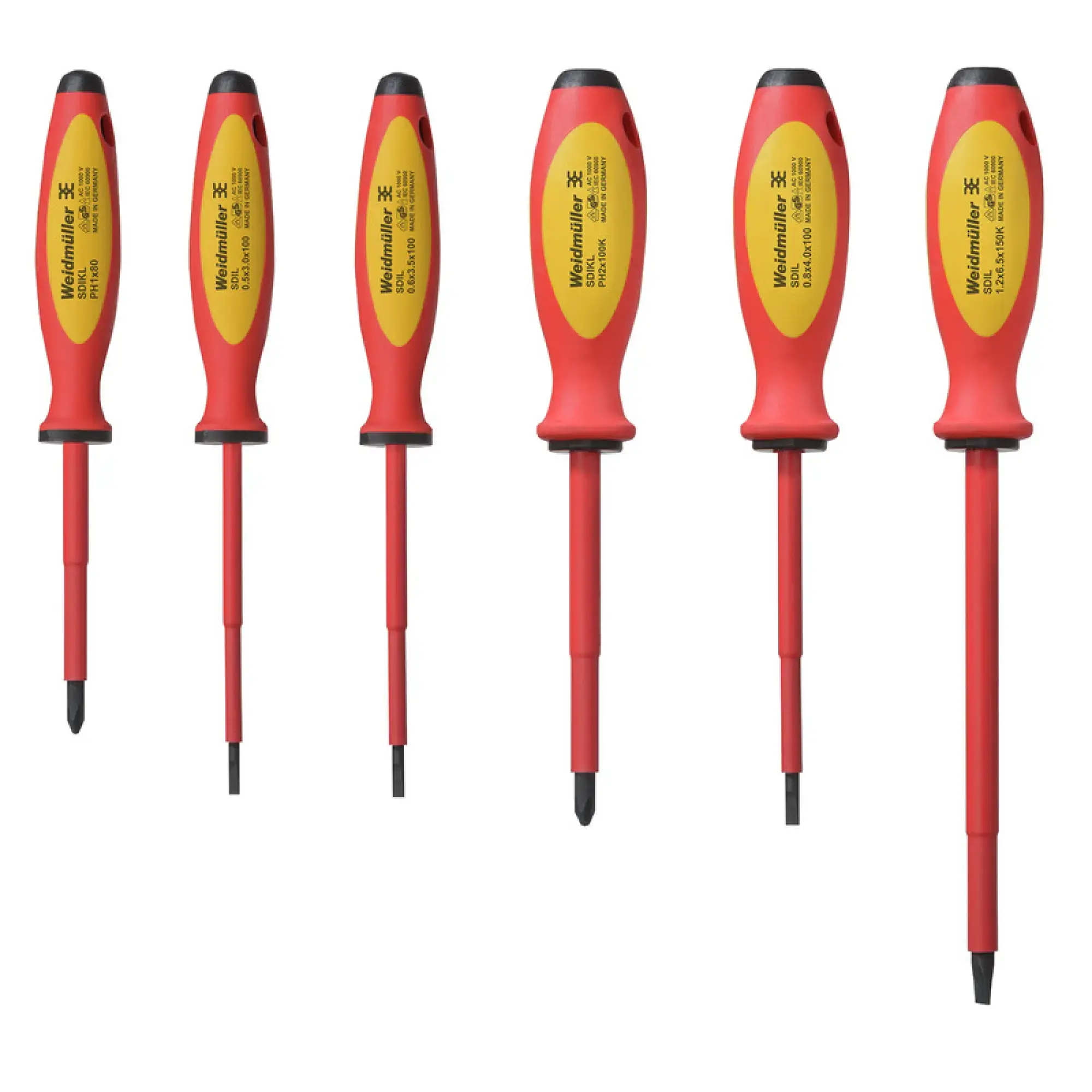 Weidmüller 2749120000 Screwdriver set, Insulated slotted and crosshead Phillips screwdriver set, 6 parts (img_001)