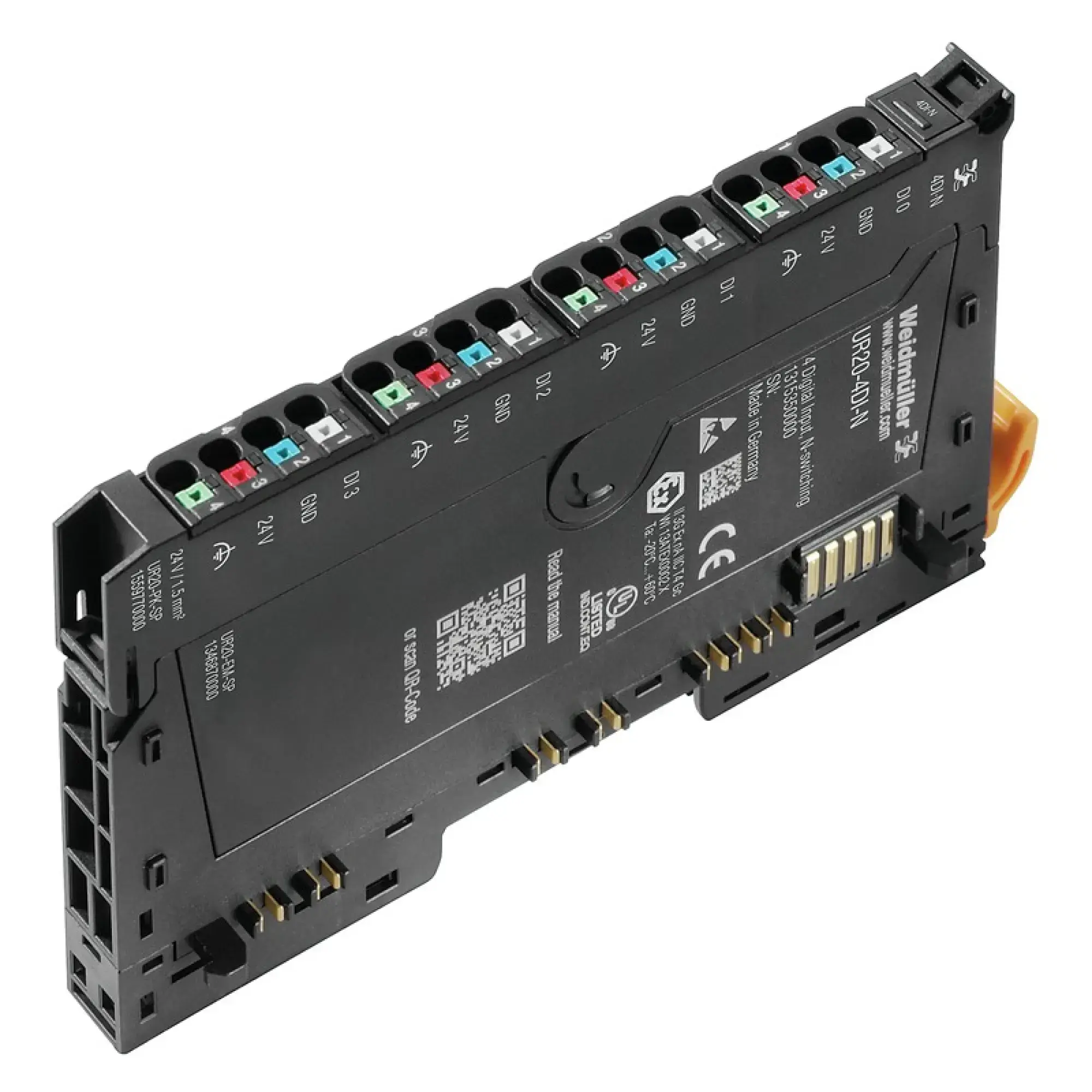 Weidmüller 1315350000 Digital input module (I/O), Digital input module, PUSH IN, 24 V DC +20 %/ -15 %, via the system bus, -20 °C ... +60 °C (img_001)