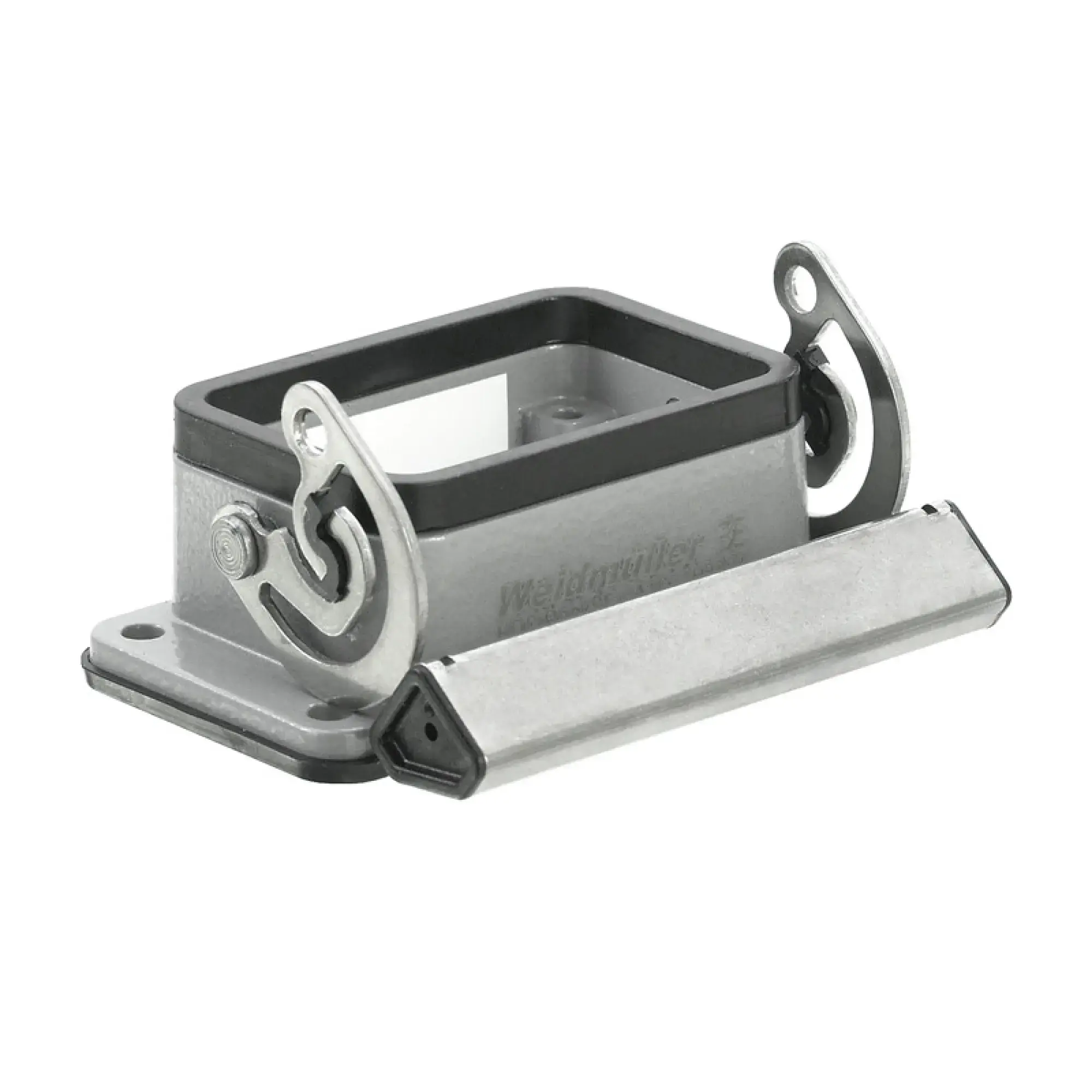 Weidmüller 1019870000 Housing (industry plug-in connectors), Bulkhead housing, End-locking clamp, lower side, End-locking clamp not replaceable, Size: 3, IP65 (in plugged c (img_001)