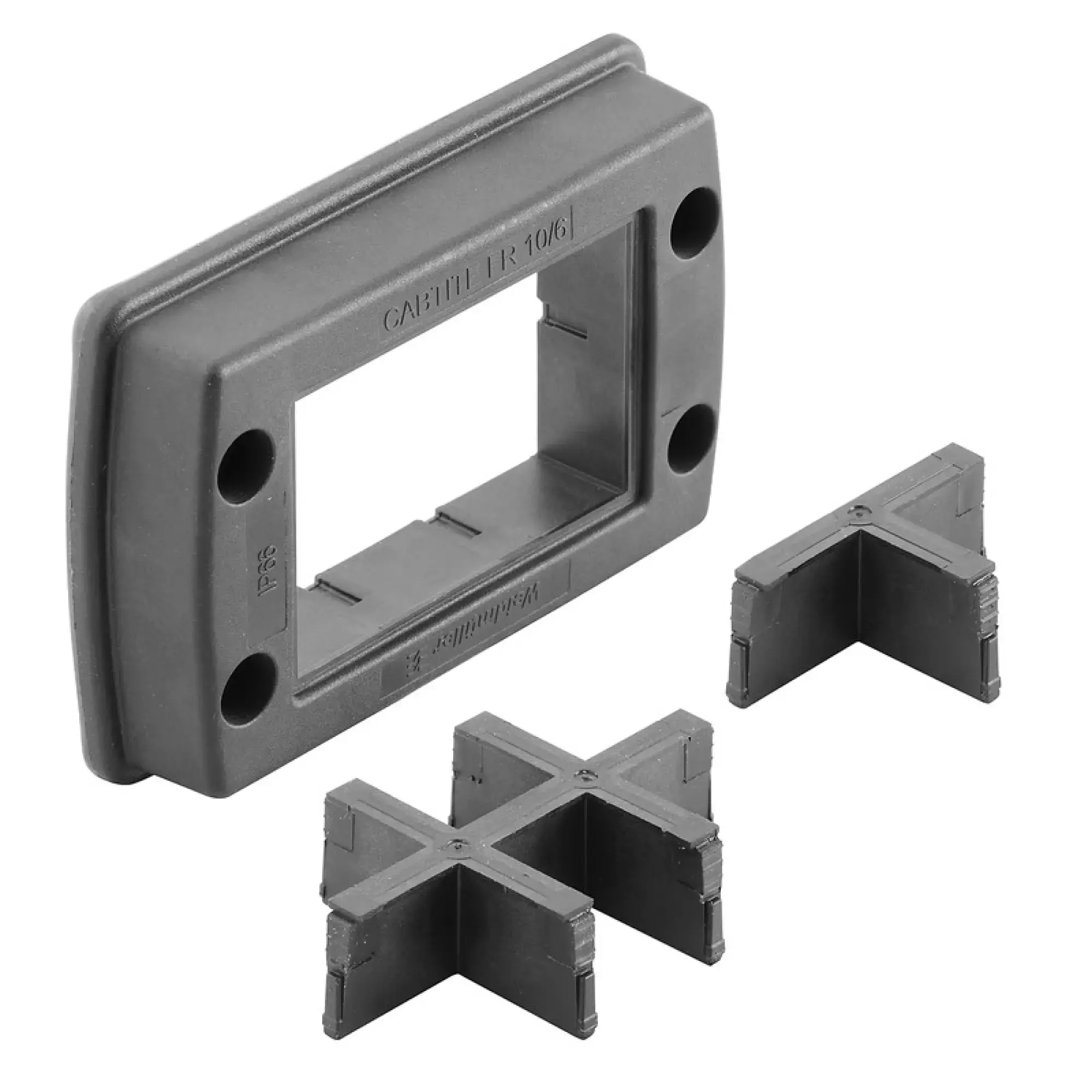 Weidmüller 2583760000 Sealing frame (Cable entries system), Cabtite (cable entry system), Polyamide, glass fibre-reinforced, Deep black, 106 x 70 x 19.6 mm, -40 °C…120 °C, (img_001)