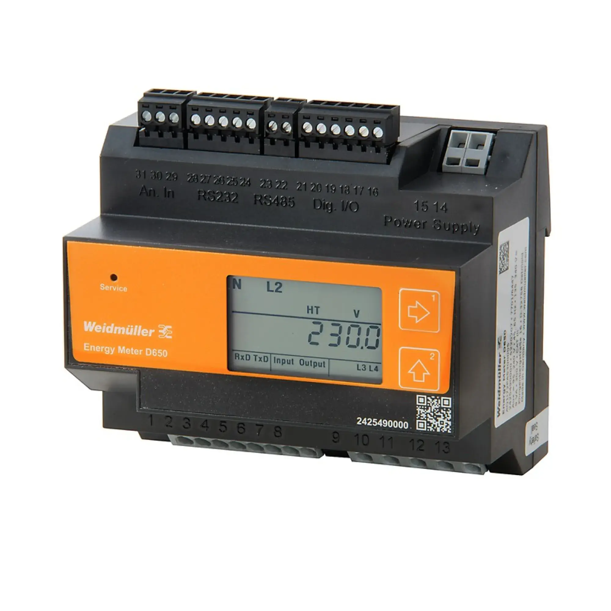 Weidmüller 2425490000 Measuring device electrical quantity, 480 V, Modbus RTU (img_001)