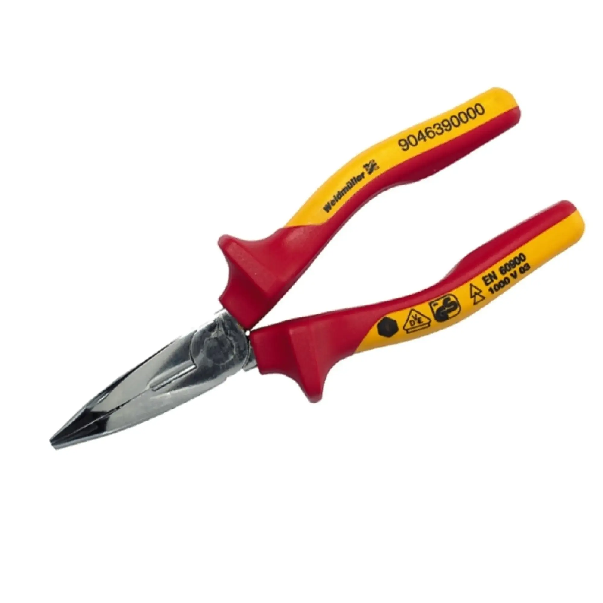 Weidmüller 9046400000 Snipe-nose pliers, 200 mm, Bent, Protective insulation, 1000 V: Yes (img_001)