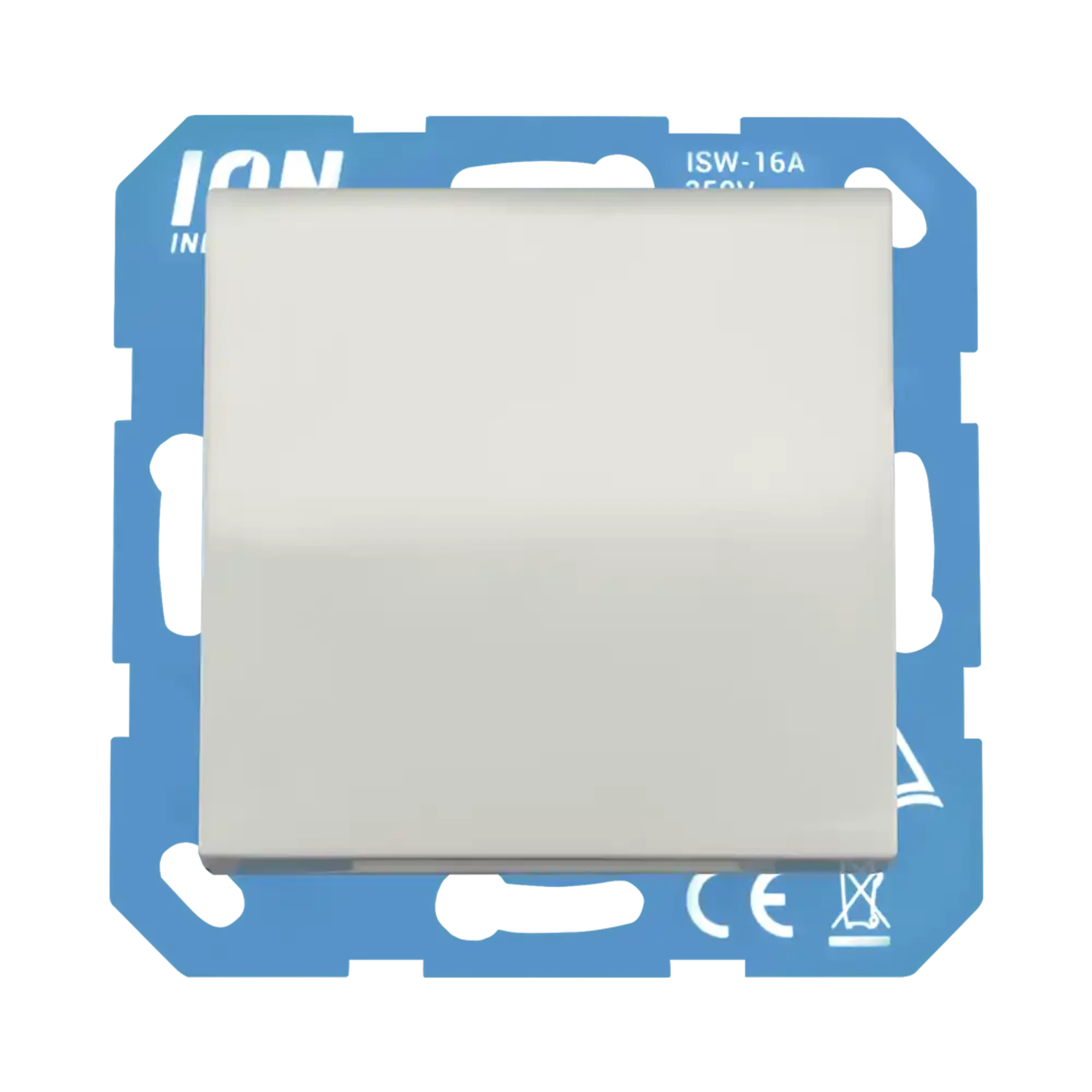 ION INDUSTRIES 10.300.815 Socket outlet with hinged cover and touch guard V1/J1 Matt Alpine White (img_001)