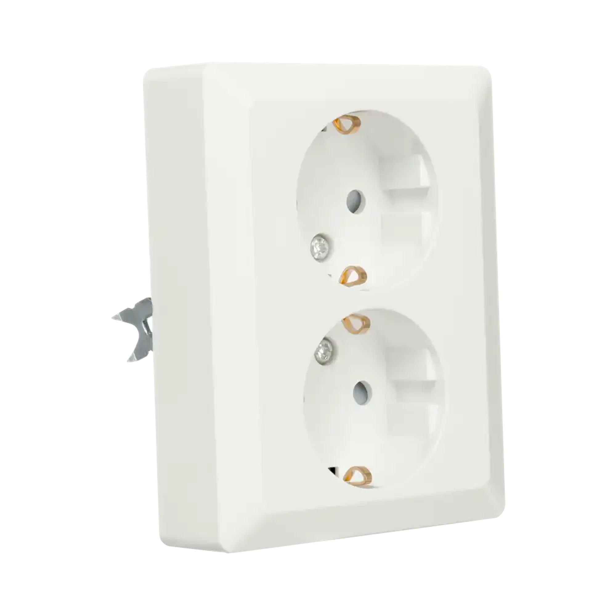 ION INDUSTRIES 10.300.714 Wall socket Half-Mounted 2-gang  Alpin White (img_002)