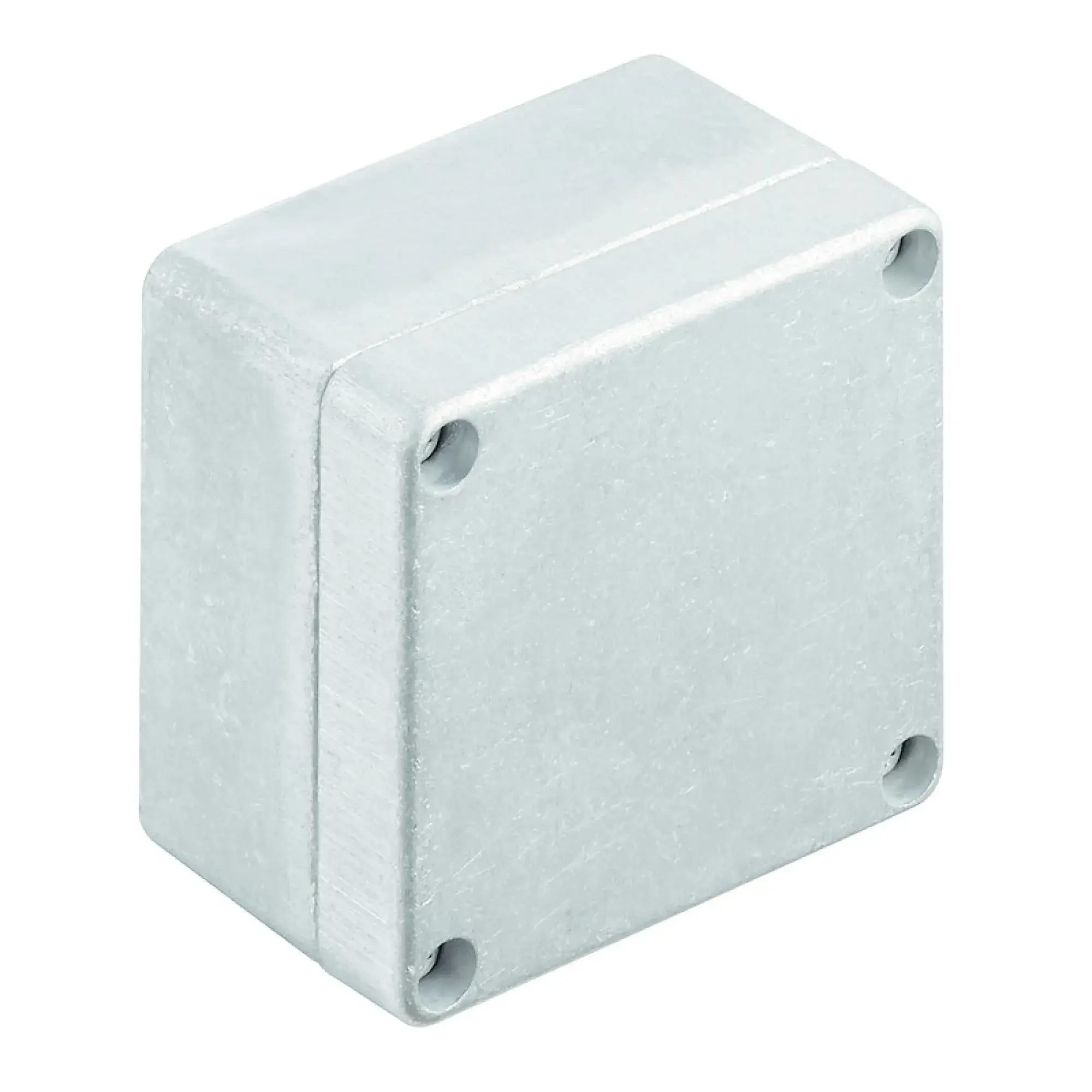 Weidmüller 0342000000 Metal housing, Width: 70 mm, Height: 70 mm, Depth: 45 mm, untreated, Flange plate: No, M4 torx stainless steel screws with slot (img_001)