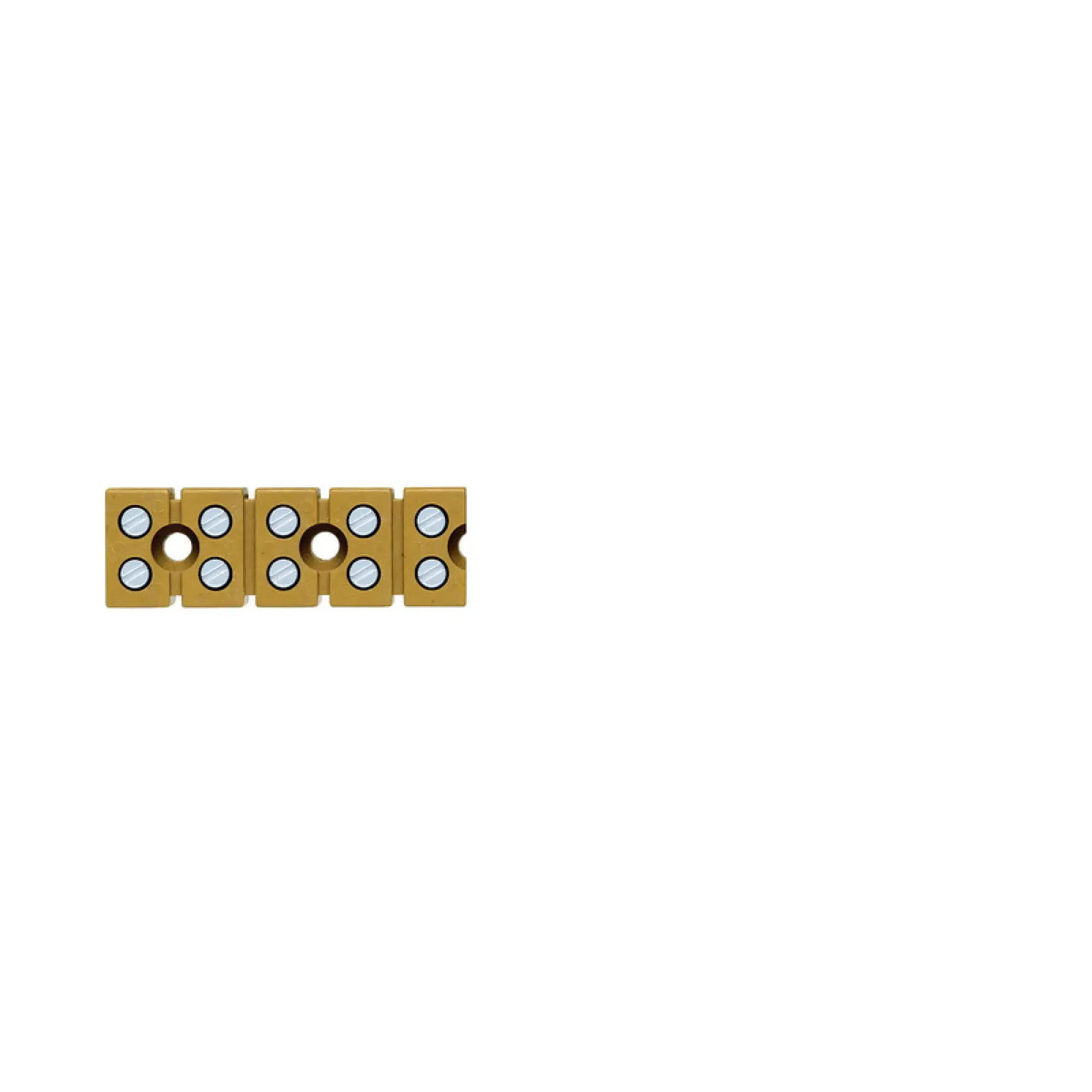 Weidmüller 0274120000 Single- and multi-pole terminal strip, Screw connection, medium yellow, 2.5 mm², 24 A, 400 V, Number of connections: 10, Number of levels: 1, 5VA, KrG (img_001)