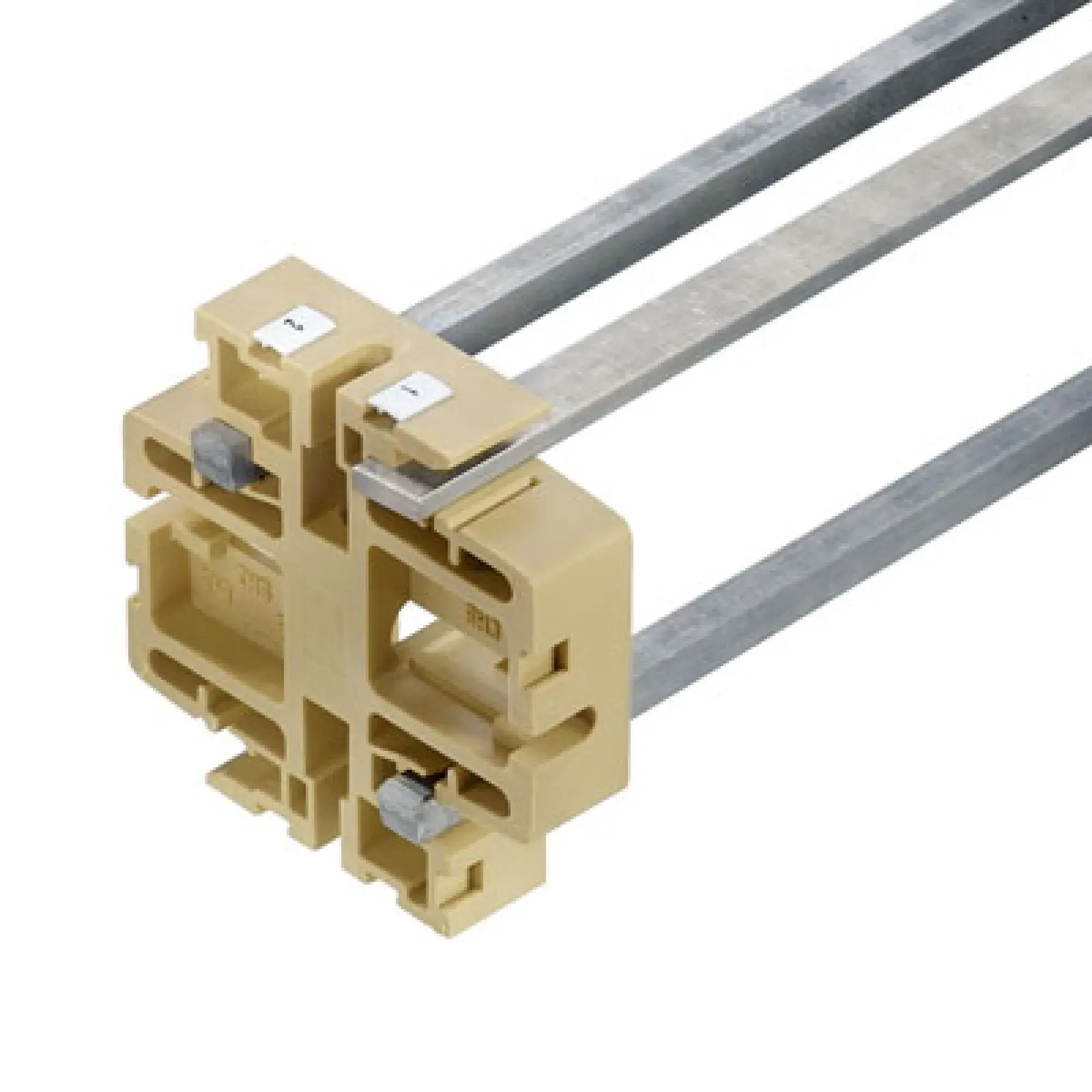 Weidmüller 0556660000 Busbar support, silver, 100 °C, Width: 65 mm, V-2, Polyamide 66 (img_001)
