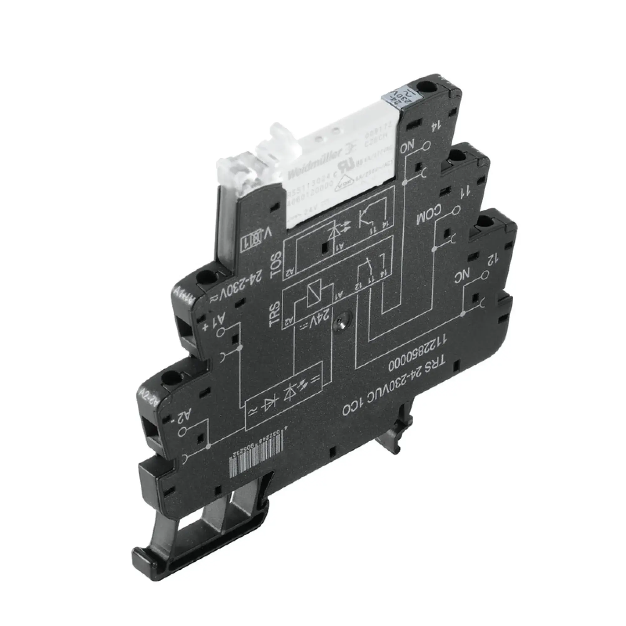 Weidmüller 1122850000 Relay module, 24…230 V UC ±10 %, Green LED, 1 CO contact (AgNi) , 250 V AC, 6 A, Screw connection (img_001)