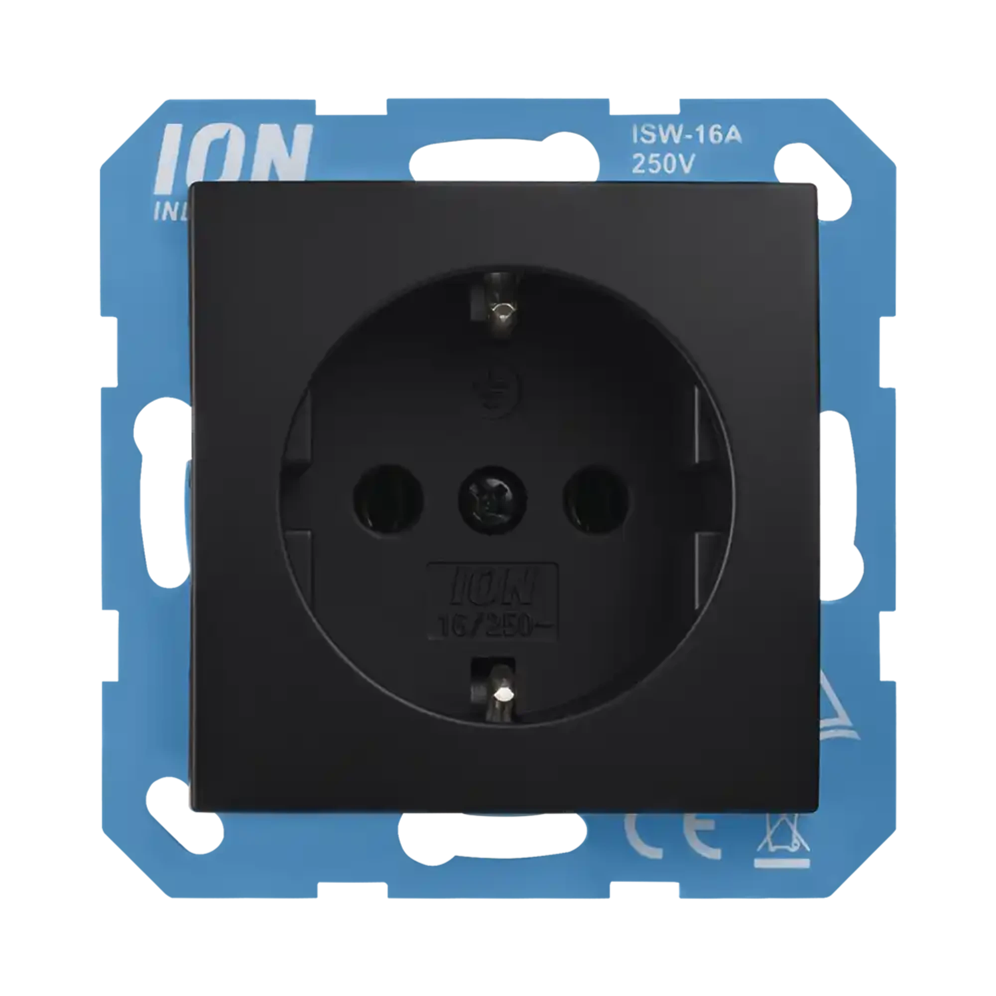 ION INDUSTRIES 10.302.216 Socket outlet with touch guard E1 Matt Black (img_001)
