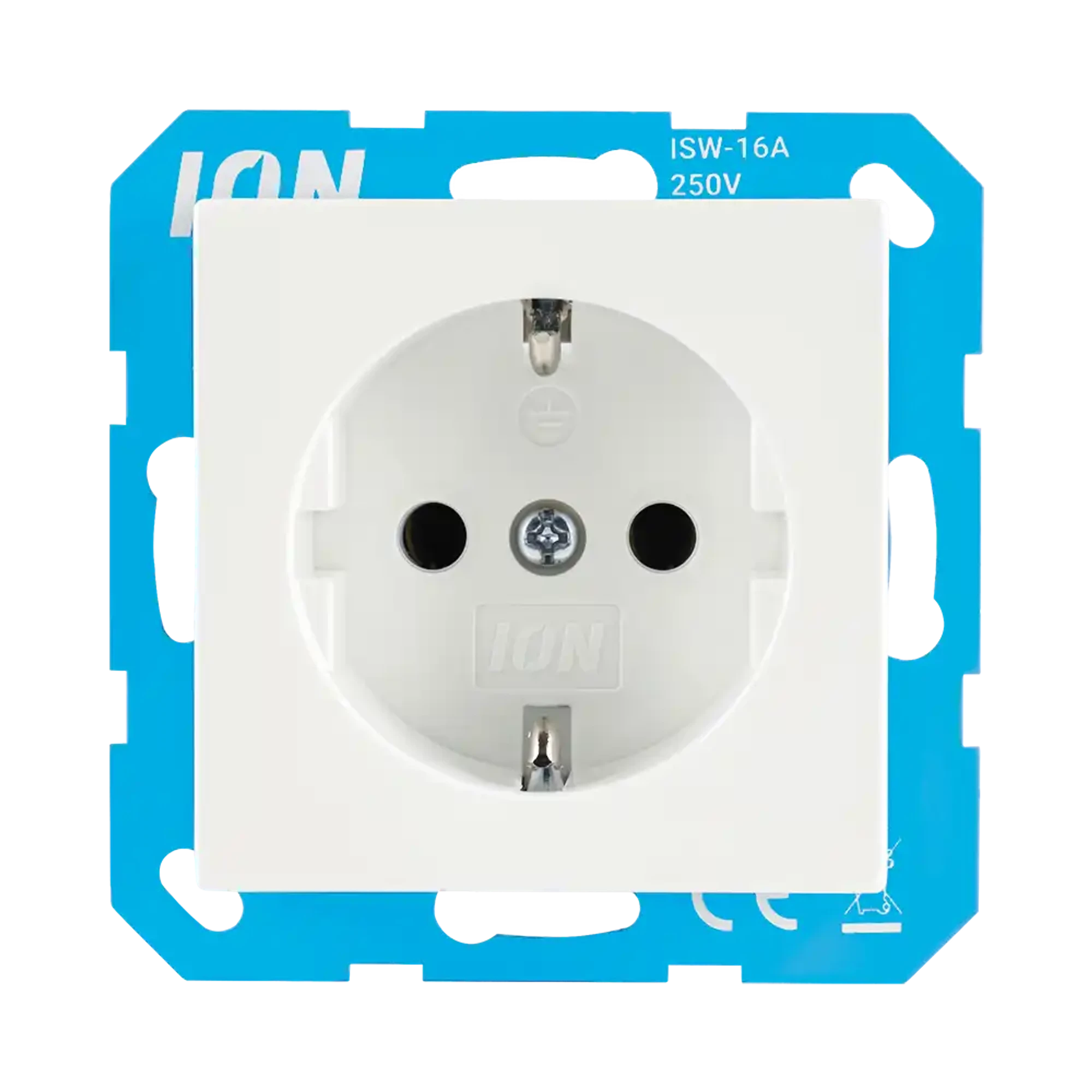 ION INDUSTRIES 10.300.214 Socket outlet with touch guard V1/J1 Alpine White (img_001)