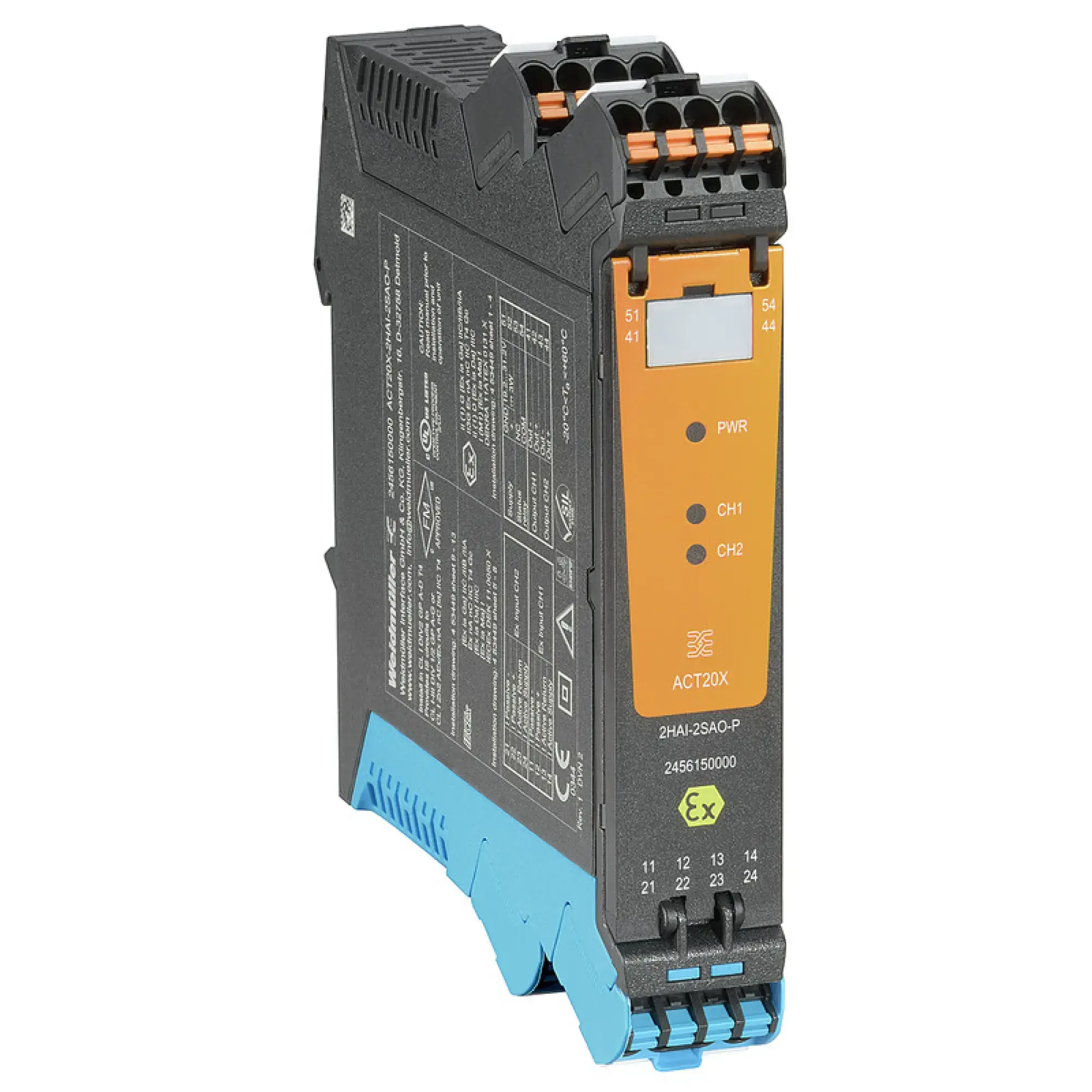 Weidmüller 2456200000 Signal converter / insulator, Ex-output: U, I, R,ϑ, Safe-output: 4-20mA/ relay, 1-channel (img_001)
