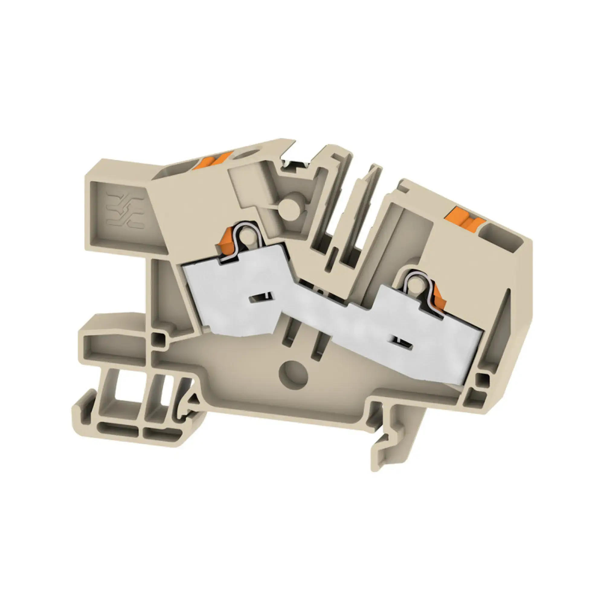 Weidmüller 2782450000 Multi level installation terminal block, PUSH IN, dark beige, 6 mm², 41 A, 800 V, Number of connections: 2, Number of levels: 1, TS 35, V-0, Wemid (img_001)